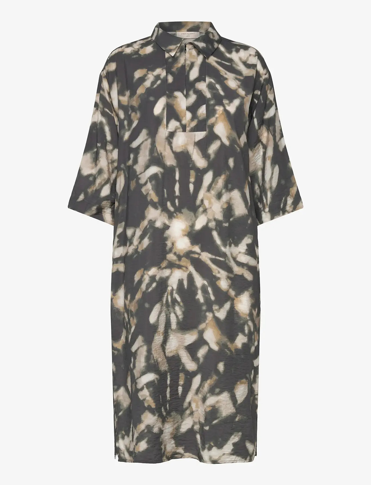 FREE/QUENT - Dress  - hemdkleider - asphalt w. antique bronze - 0