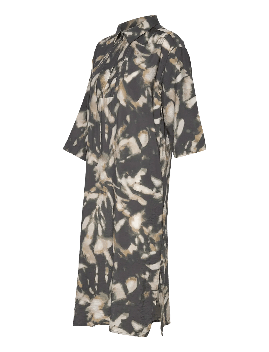 FREE/QUENT - Dress - skyrtukjólar - asphalt w. antique bronze - 2