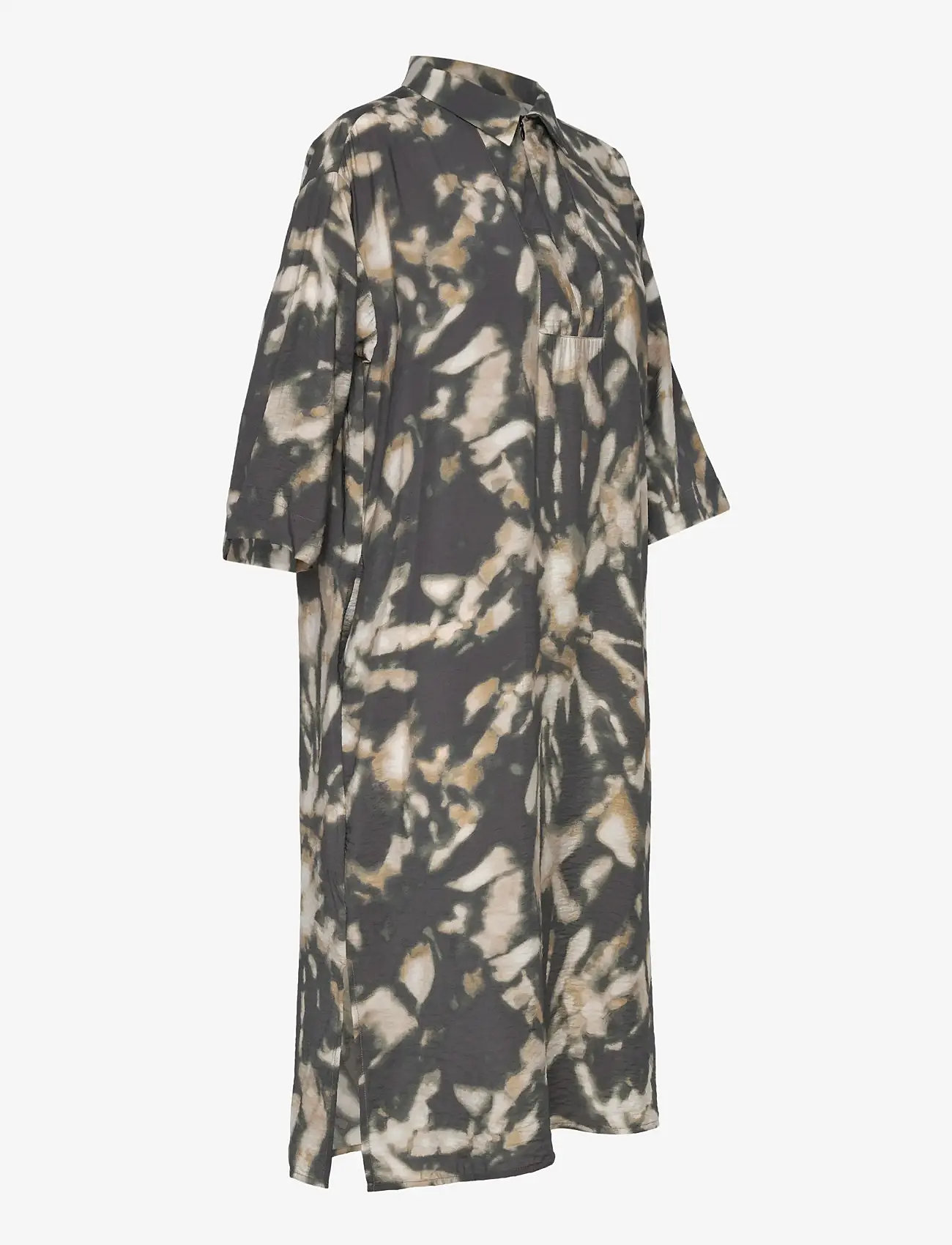 FREE/QUENT - Dress  - hemdkleider - asphalt w. antique bronze - 3