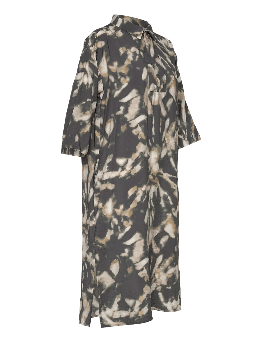 FREE/QUENT - Dress - skyrtukjólar - asphalt w. antique bronze - 3