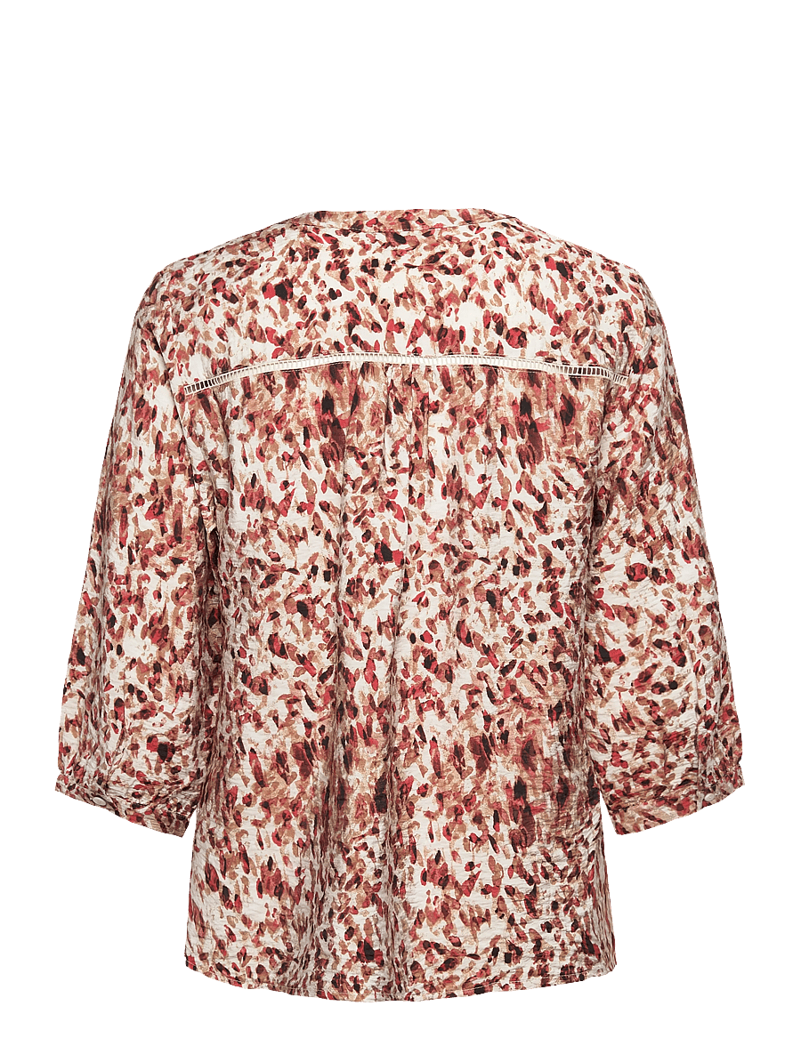 FREE/QUENT - FQJULEEN-BLOUSE - trekvartærmede bluser - moonbeam w. baked apple - 2