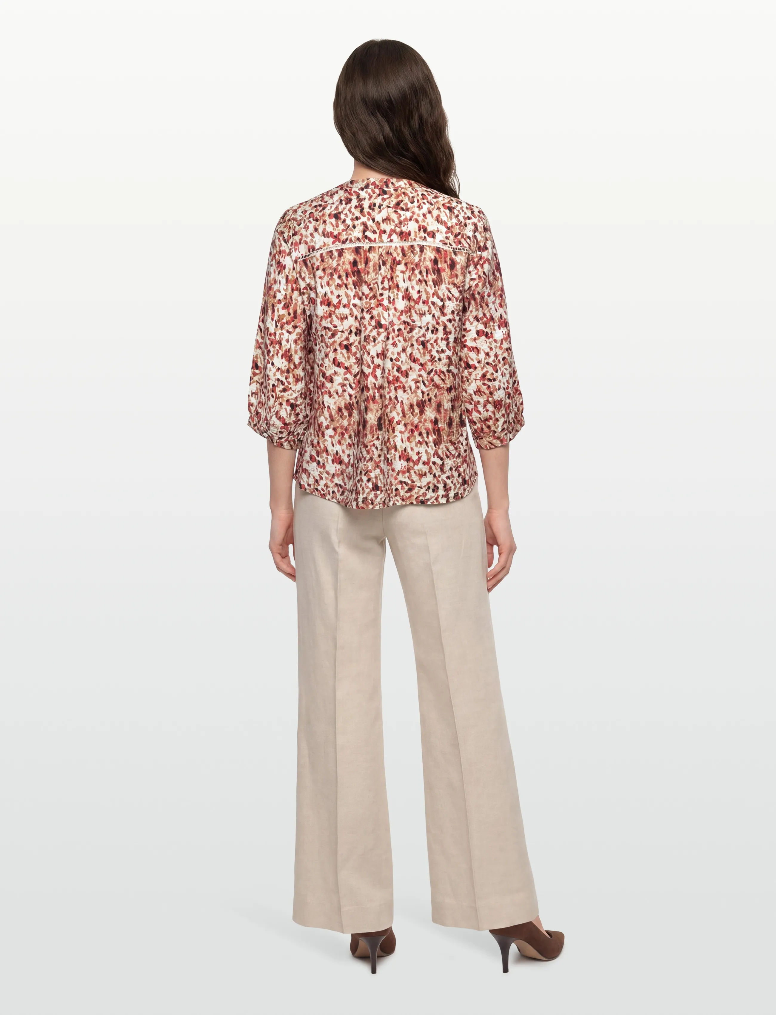 FREE/QUENT - FQJULEEN-BLOUSE - langärmlige blusen - moonbeam w. baked apple - 4