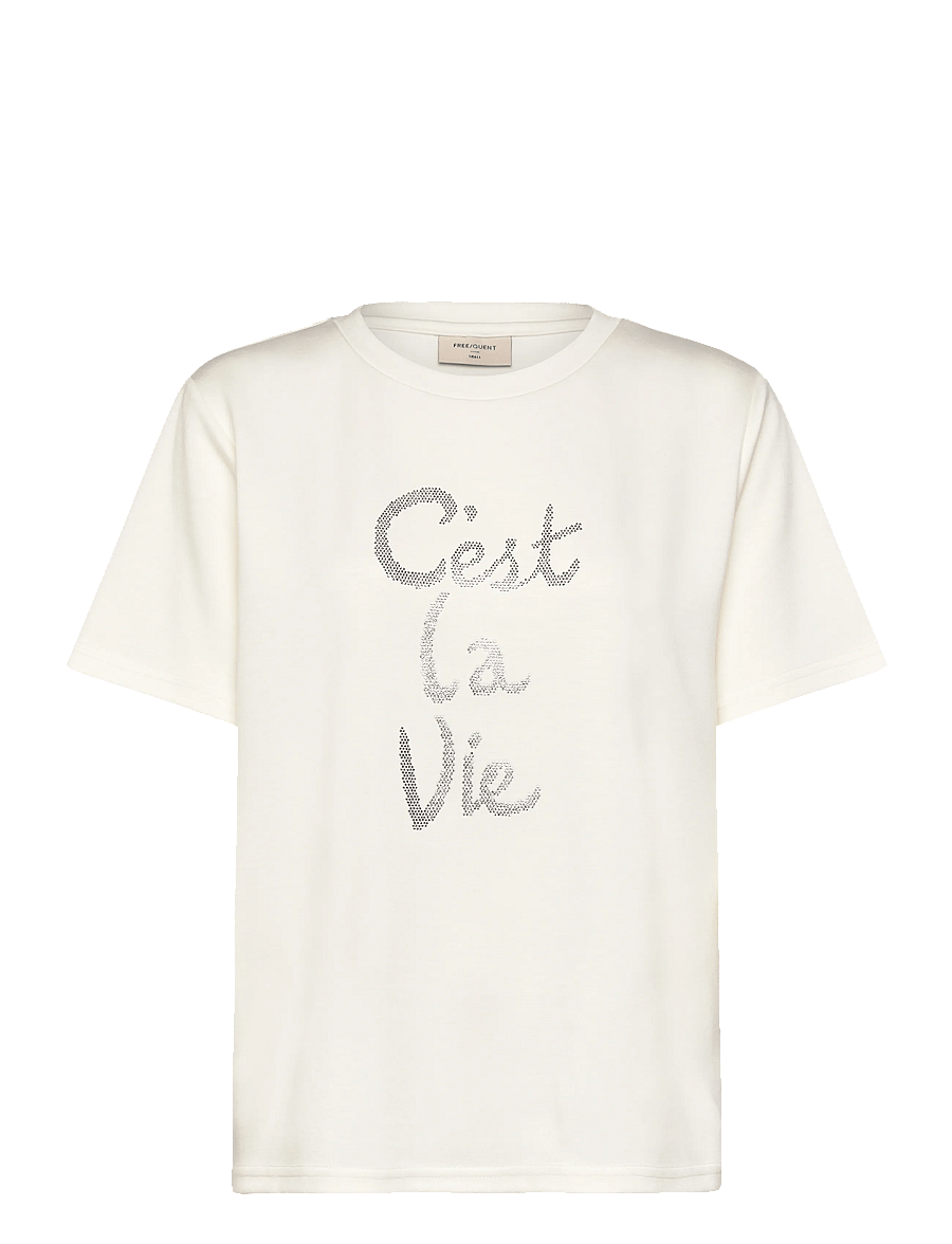FREE/QUENT - FQMALAK-TEE - t-shirts - star off-white - 1