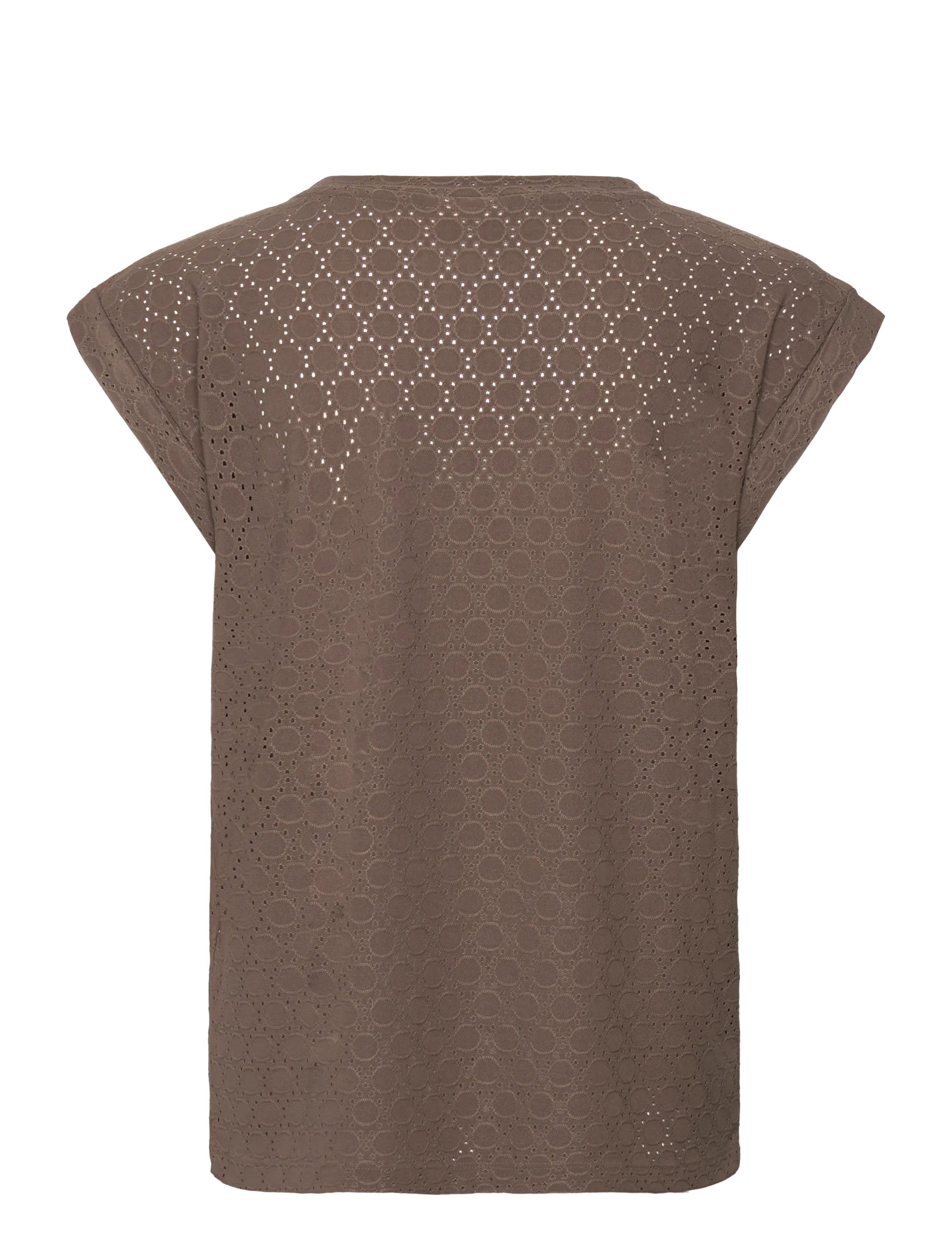 FREE/QUENT - T-shirt from Freequent in a soft material with a lovely hole pattern. The T-shir - morel - 1