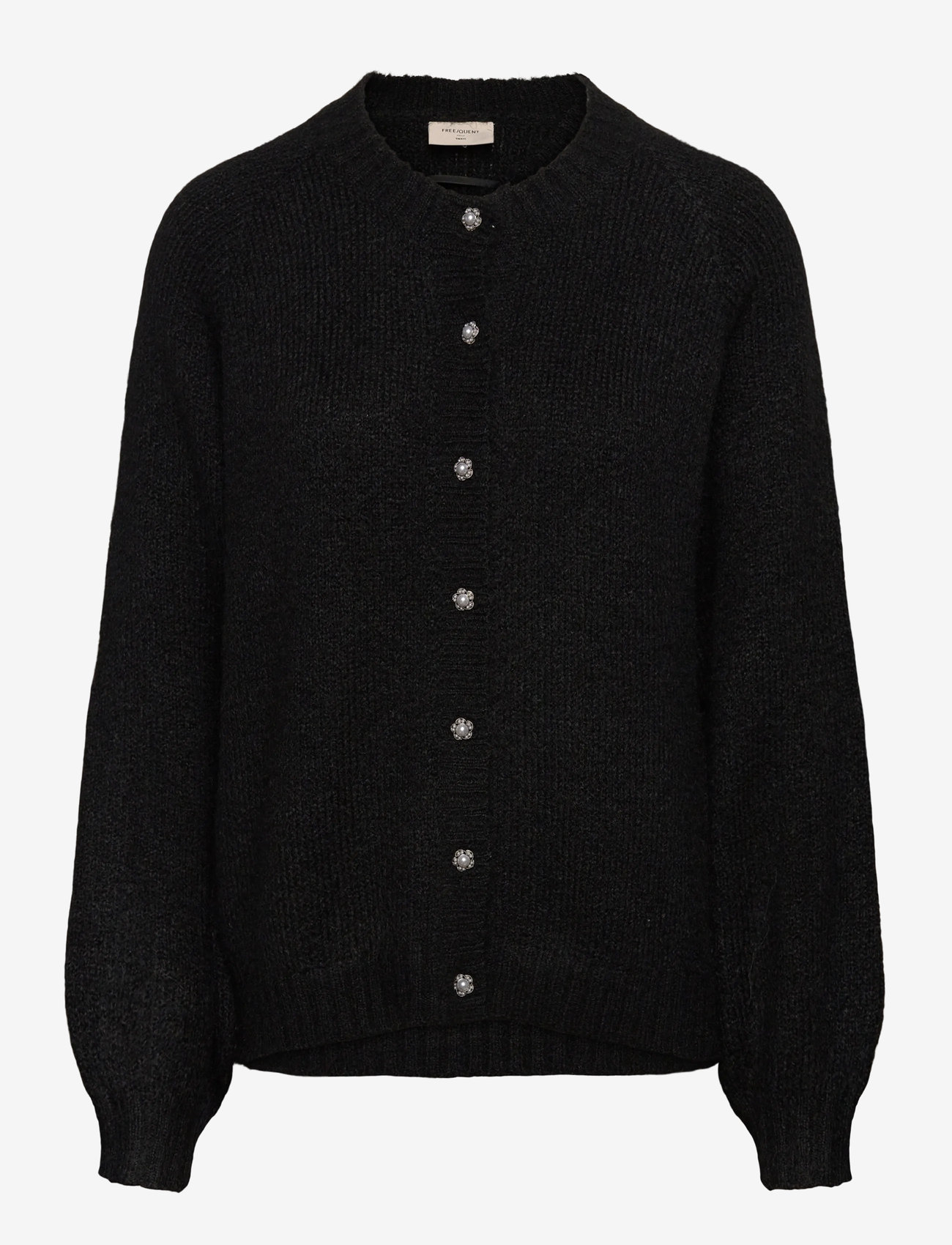 FREE/QUENT - FQLOUISA-CARDIGAN - stickade tröjor - black - 0
