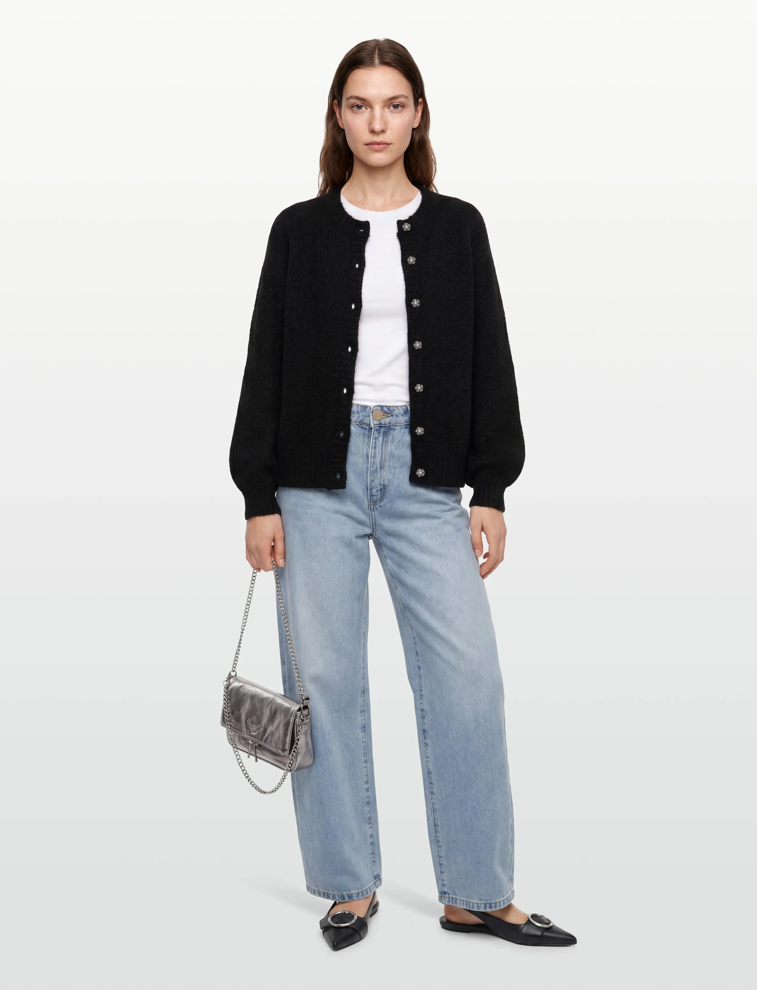 FREE/QUENT Fqlouisa-Cardigan, XS, Knitwear, Schwarz - Cardigans, Frauen