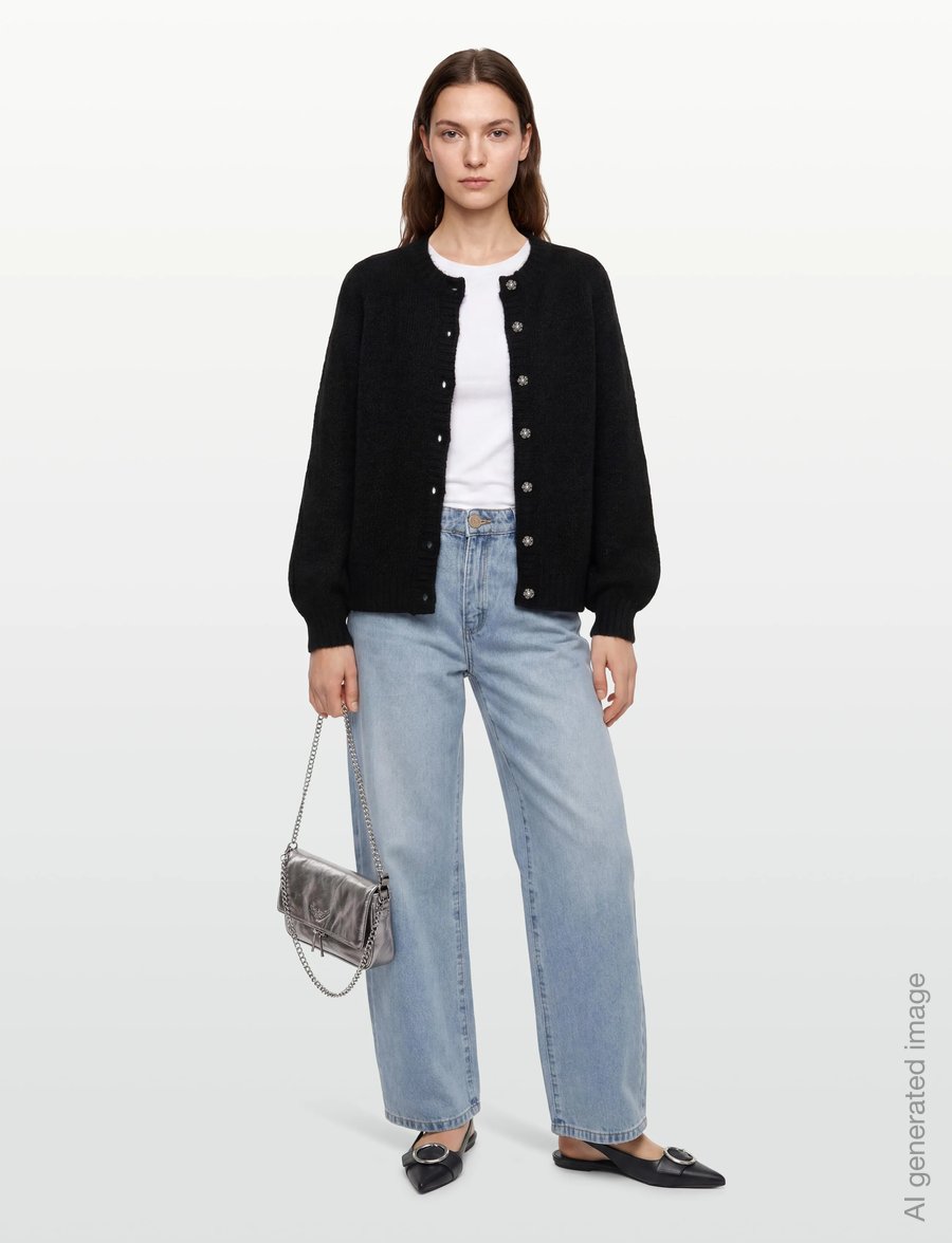 FREE/QUENT - FQLOUISA-CARDIGAN - kampsunid - black - 0