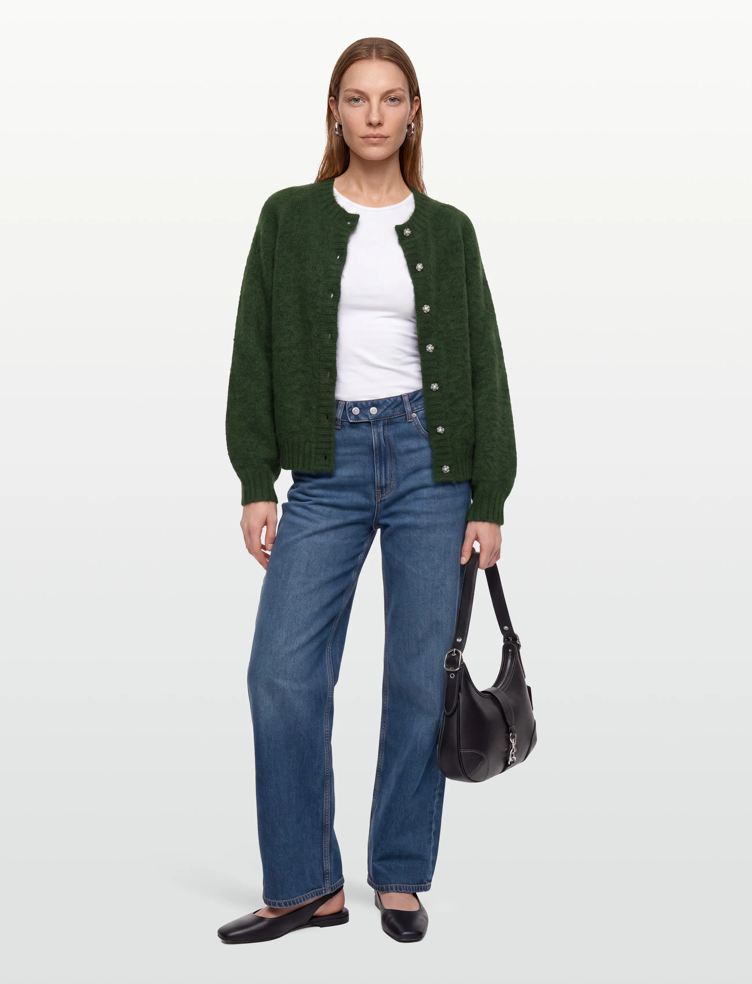 FREE/QUENT Fqlouisa-Cardigan, S, Green, Strik > Cardigans, Dame