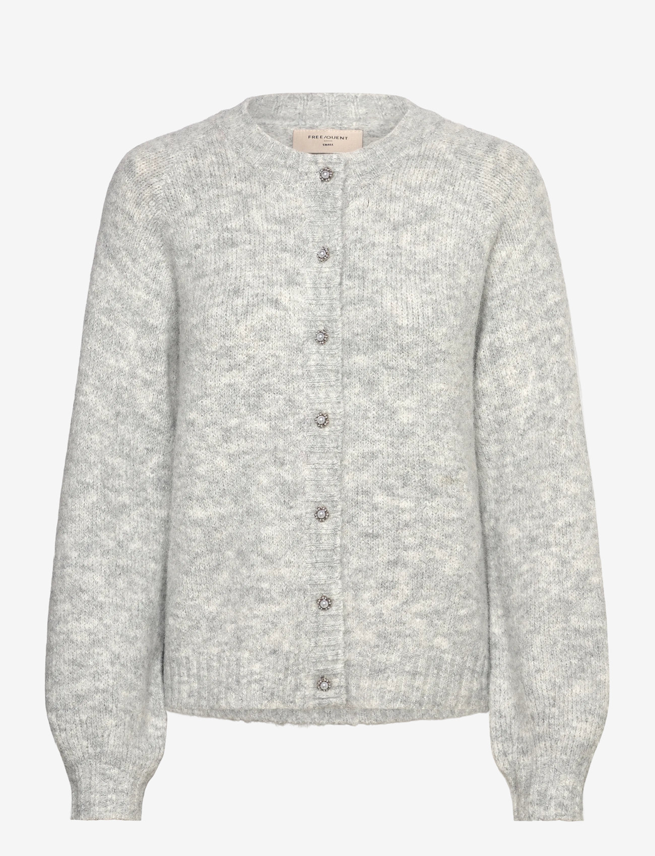 FREE/QUENT - FQLOUISA-CARDIGAN - stickade tröjor - light grey melange - 0