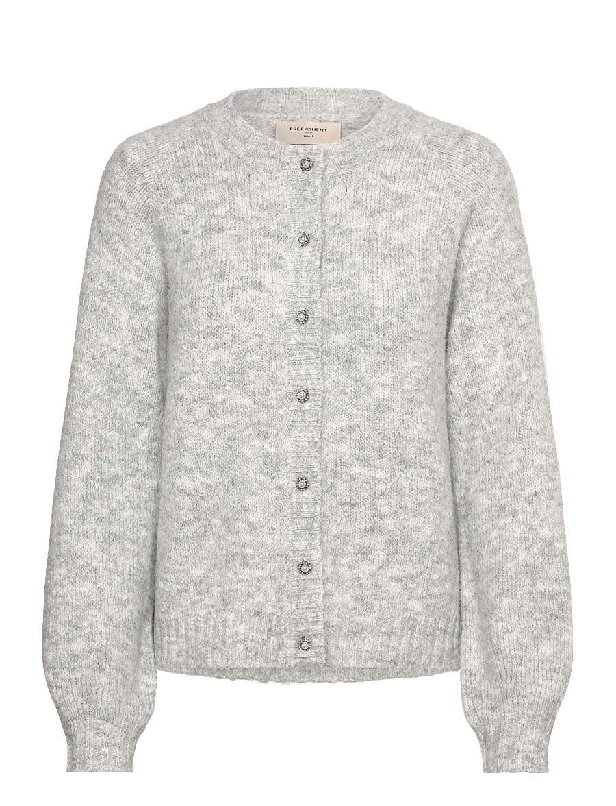 FREE/QUENT - FQLOUISA-CARDIGAN - striktrøjer - light grey melange - 1