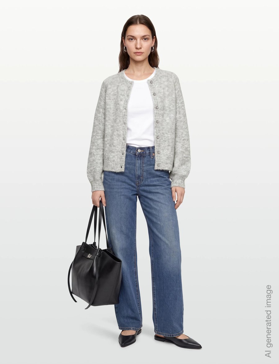 FREE/QUENT - FQLOUISA-CARDIGAN - striktrøjer - light grey melange - 0