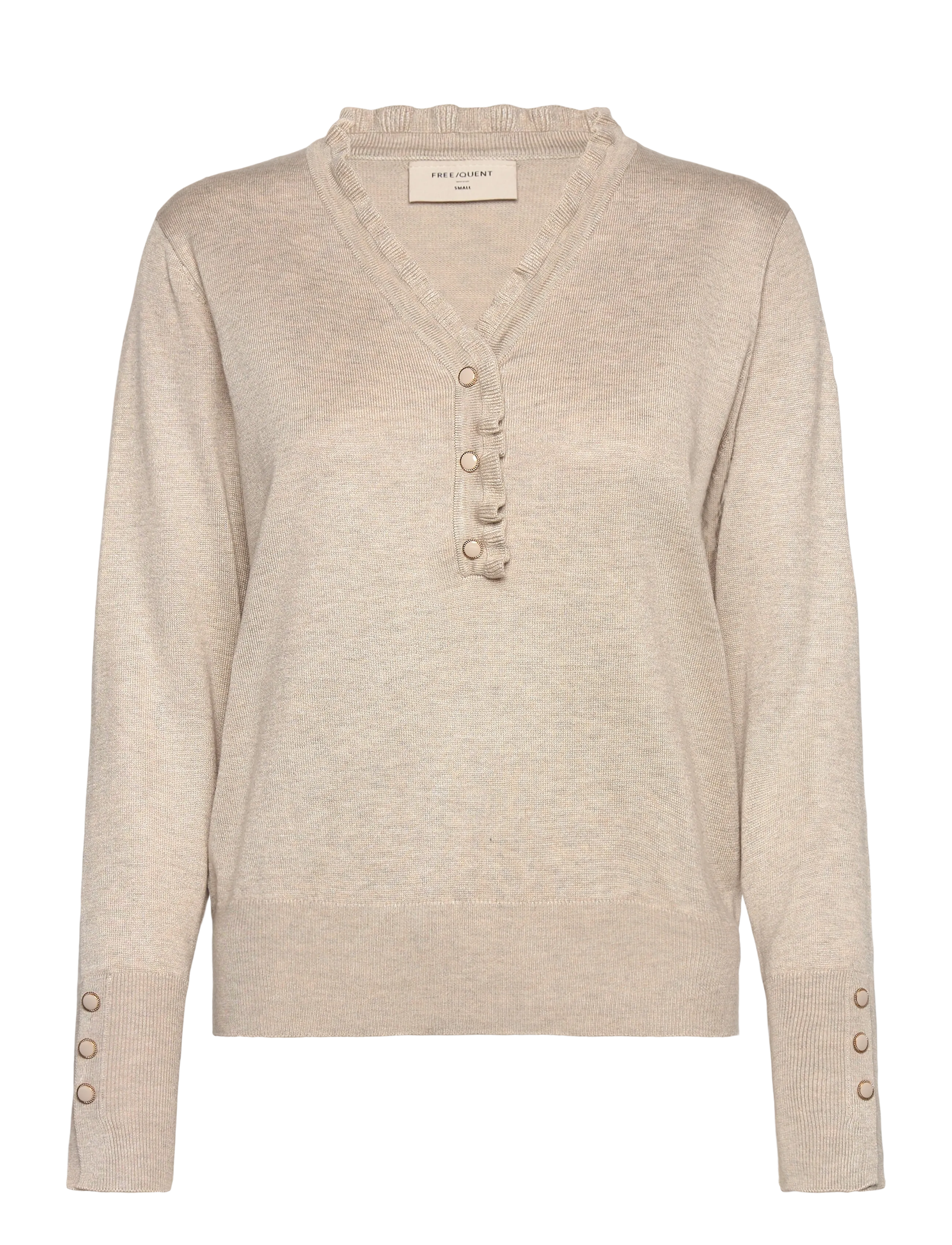 FREE/QUENT - FQKATIE-PULLOVER - moonbeam melange - 1