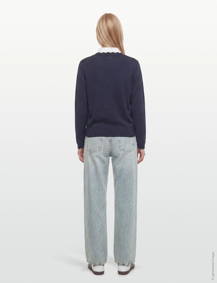 FREE/QUENT - FQKATIE-PULLOVER - stickade tröjor - navy blazer - 4