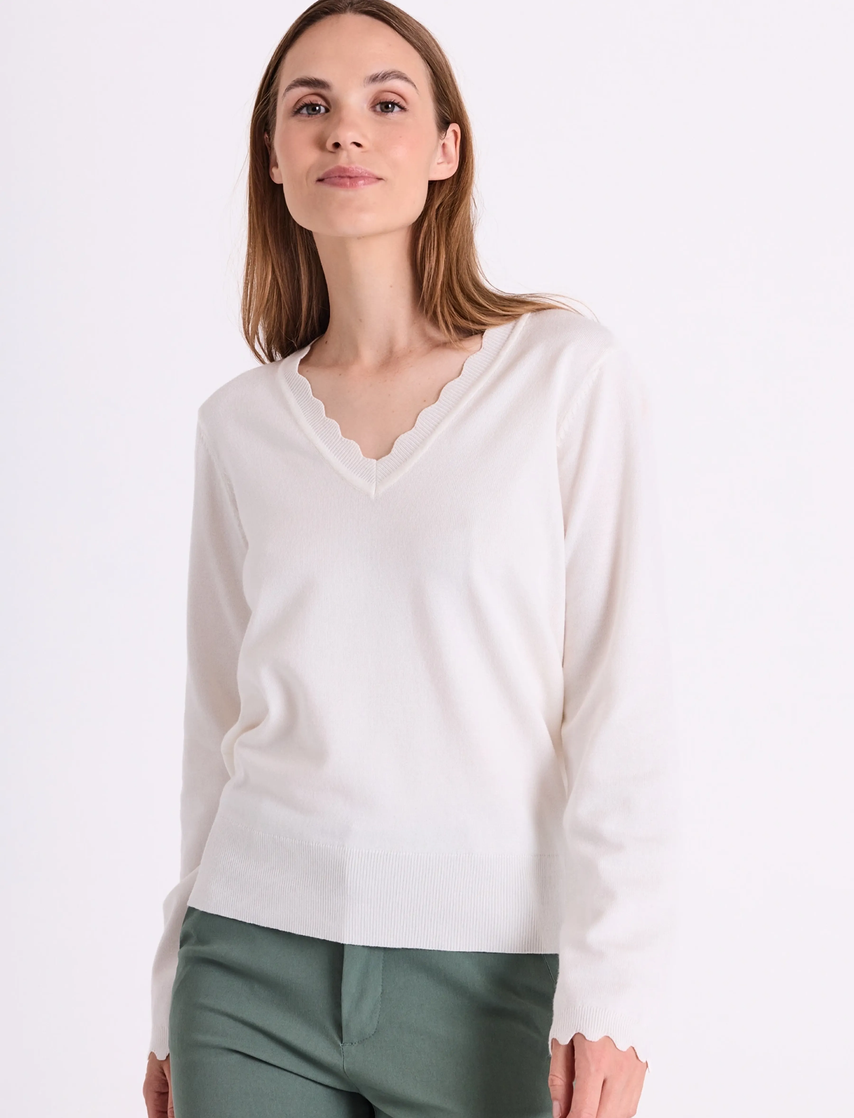 FREE/QUENT Fqkatie-Pullover, XXL, Knitwear, Weiß - Jumpers, Frauen