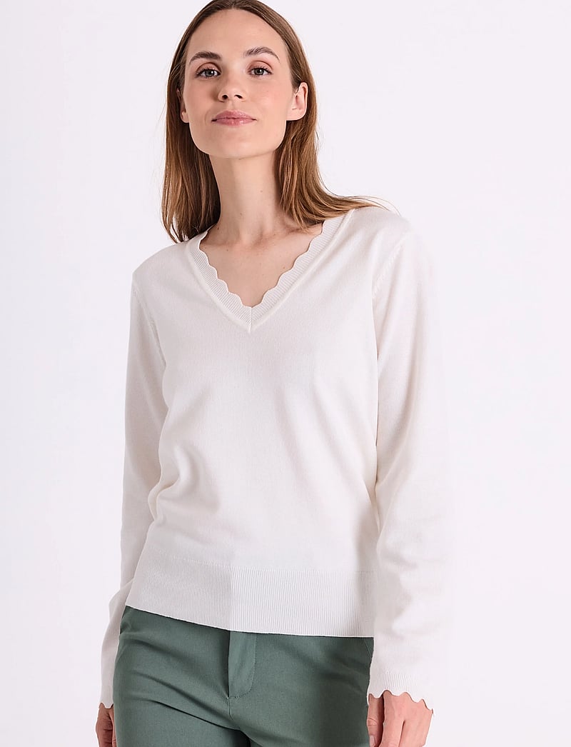 FREE/QUENT - FQKATIE-PULLOVER - striktrøjer - star off-white - 0
