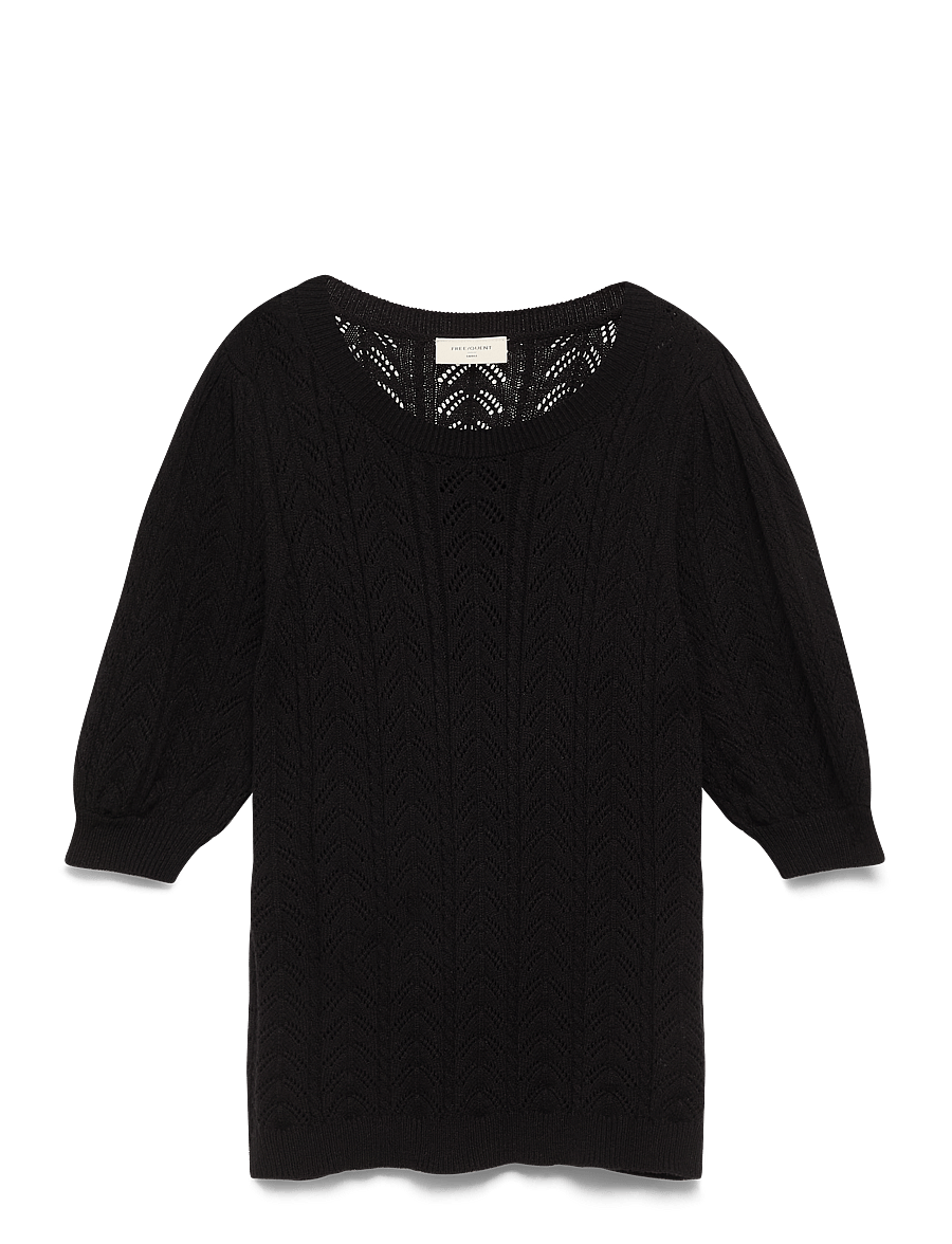 FREE/QUENT - FQCLARRY-PULLOVER - kurzärmelige blusen - black - 2