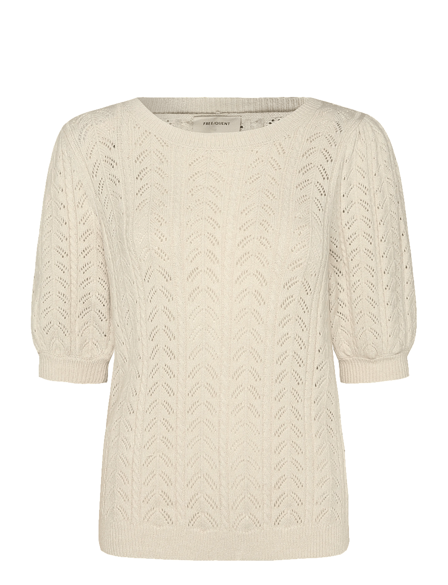 FREE/QUENT - FQCLARRY-PULLOVER - kortärmade blusar - moonbeam melange - 1
