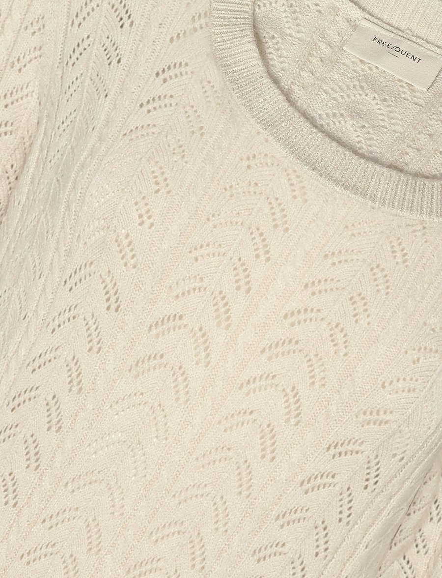FREE/QUENT - FQCLARRY-PULLOVER - kortärmade blusar - moonbeam melange - 4
