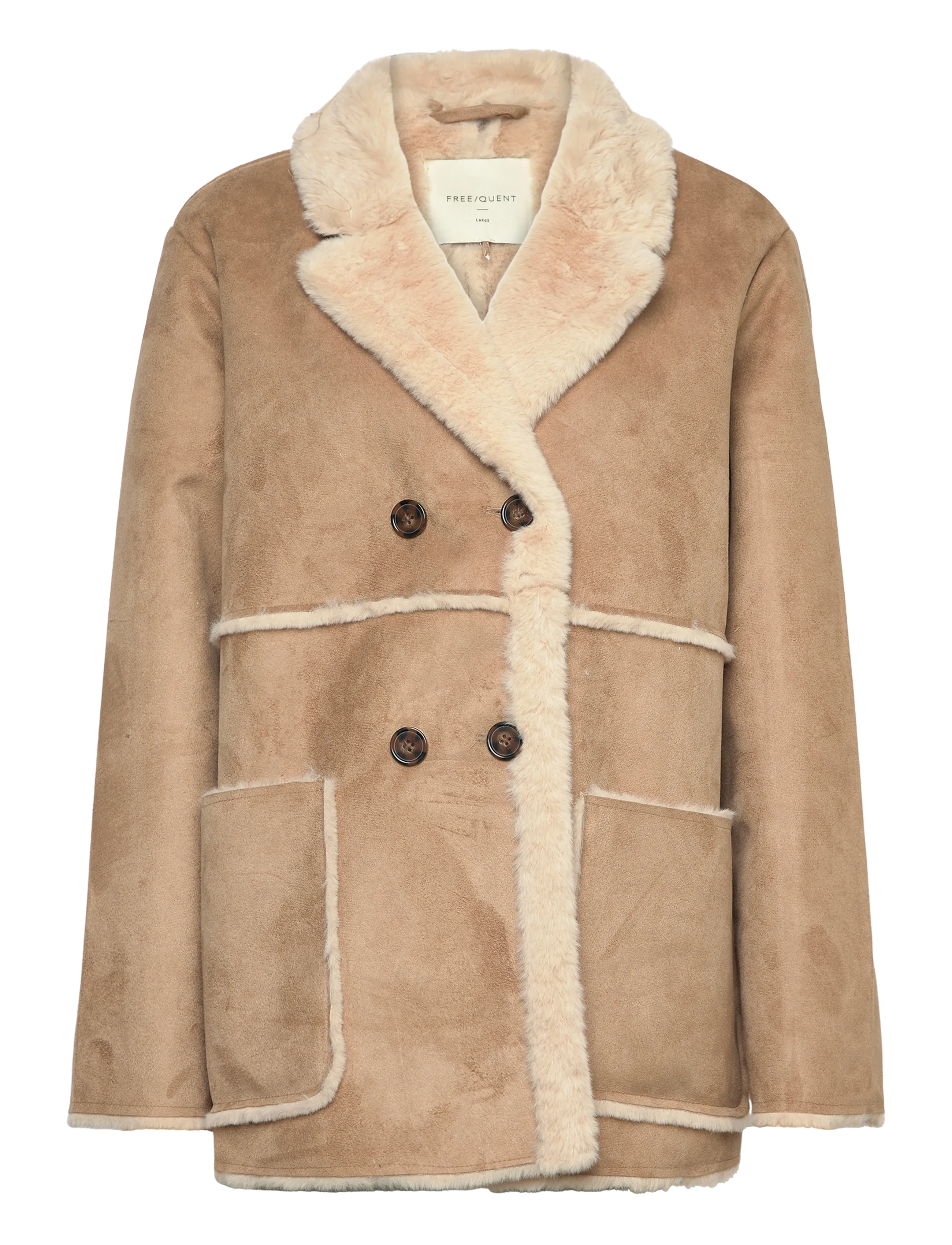 FREE/QUENT FQLAMSE-JACKET - Faux Fur - THRUSH / beige