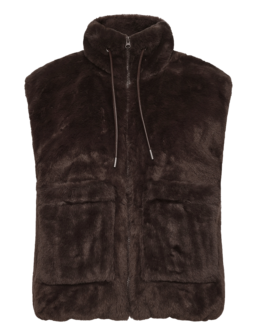 FREE/QUENT - FQFONY-WAISTCOAT - puffer vests - mole - 0