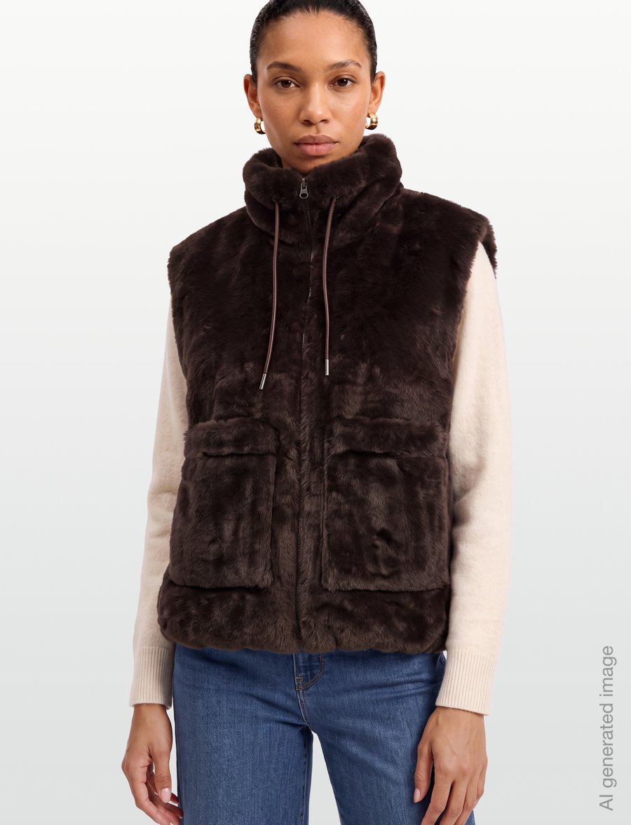 FREE/QUENT - FQFONY-WAISTCOAT - vadderade västar - mole - 3