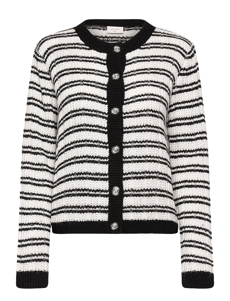 FREE/QUENT - FQJAZZ-CARDIGAN - neuletakit - moonbeam melange w. black - 0