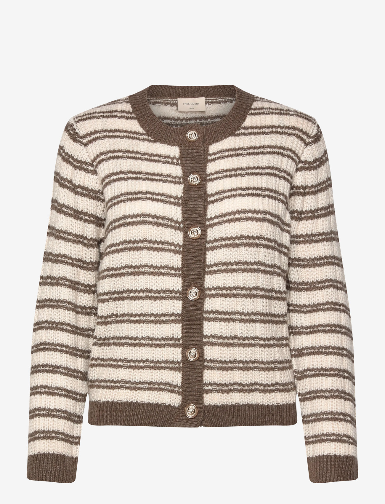 FREE/QUENT - FQJAZZ-CARDIGAN - cardigans - morel mel w moonbeam mel - 0