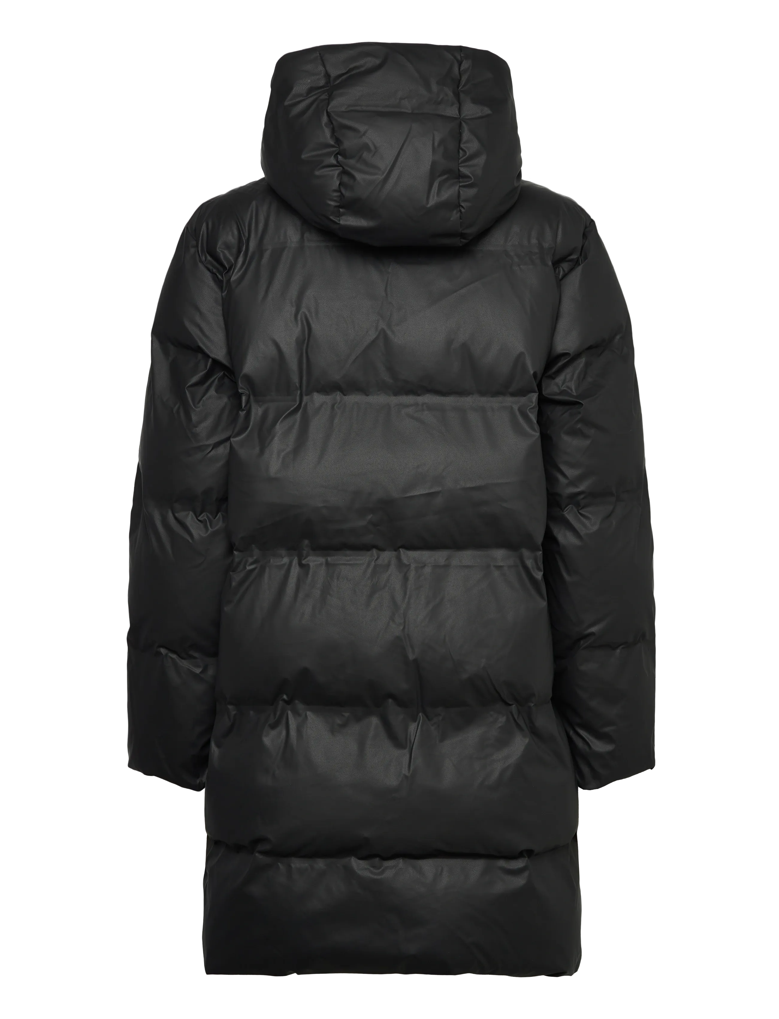FREE/QUENT - Long jacket from Freequent in a matte, coated material with a heavy, insulating - black - 1