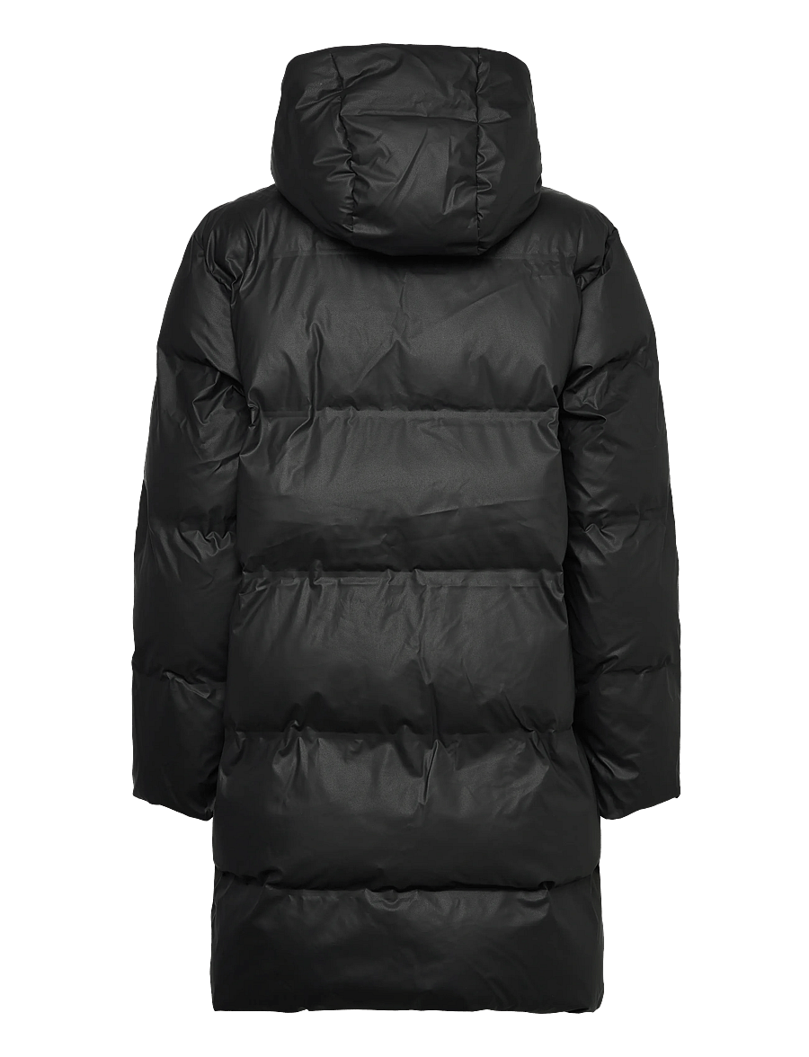 FREE/QUENT - Long jacket from Freequent in a matte, coated material with a heavy, insulating - black - 1