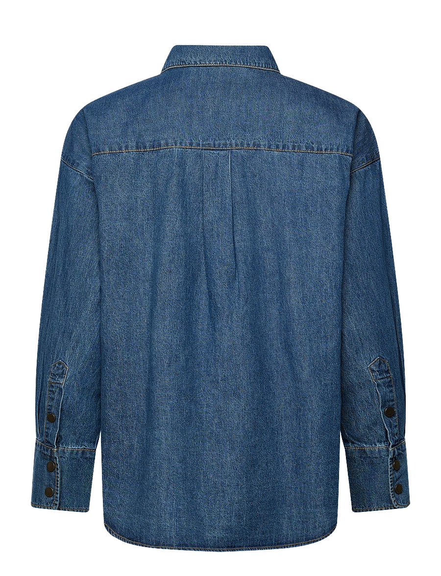 FREE/QUENT - Shirt from Freequent in a soft denim material. The shirt has a simple silhouette - chemises en jeans - medium blue denim - 2
