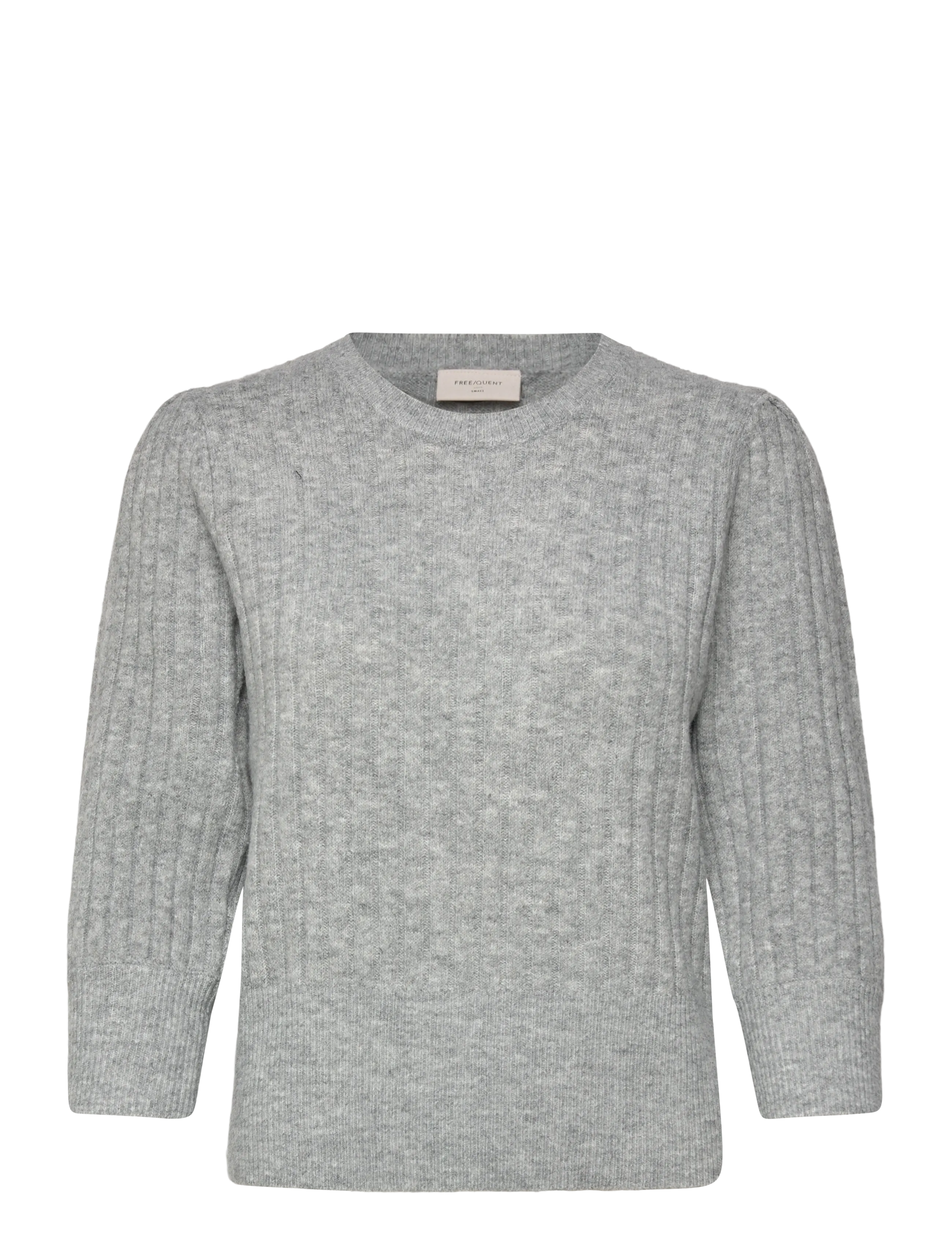 FREE/QUENT FQHARA-PULLOVER - Tøj - MED. GREY MELANGE / grey