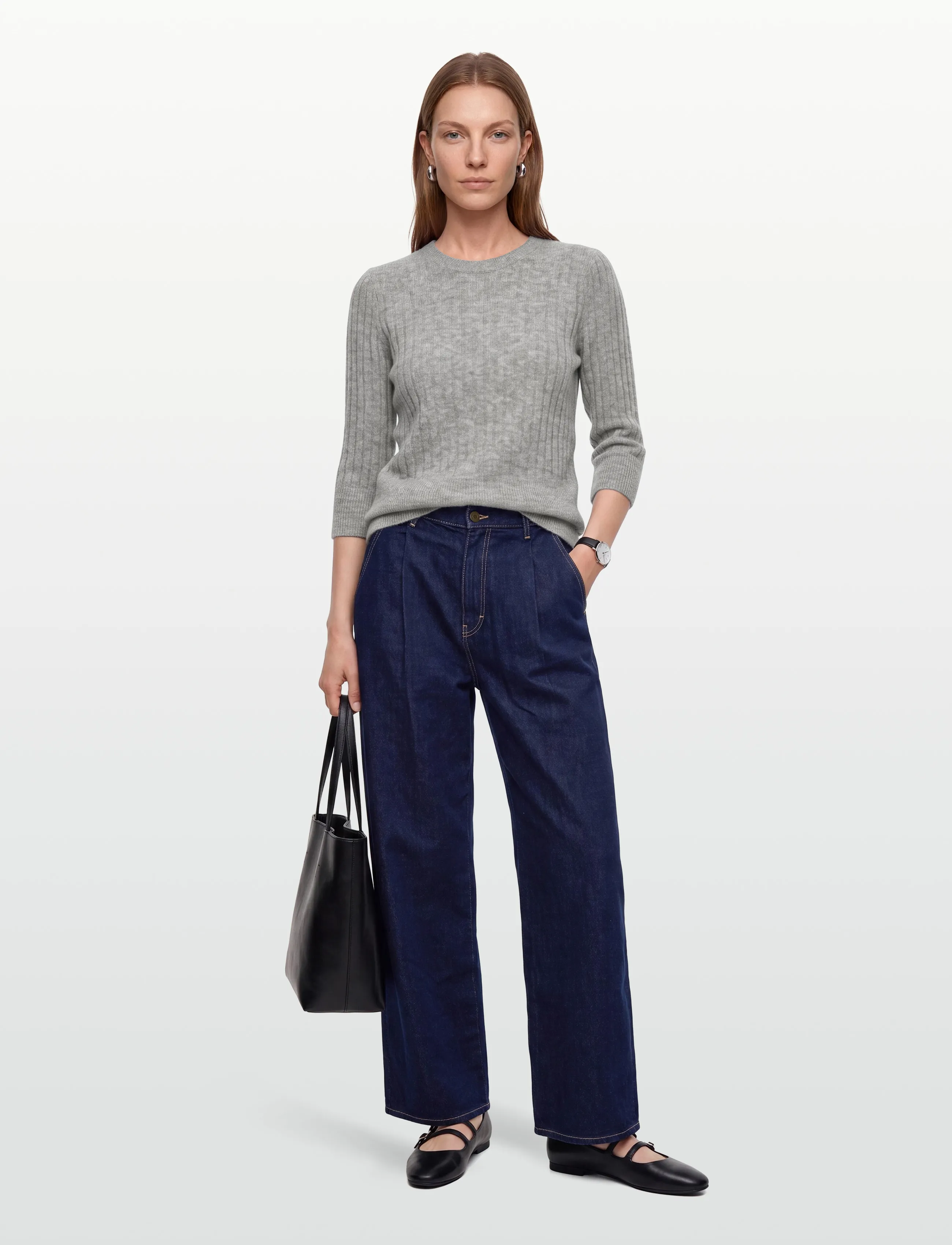 FREE/QUENT - FQHARA-PULLOVER - jumpers - med. grey melange - 0