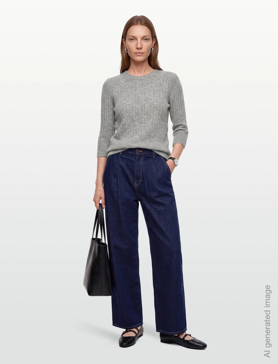 FREE/QUENT - Pullover - pullover - med. grey melange - 0
