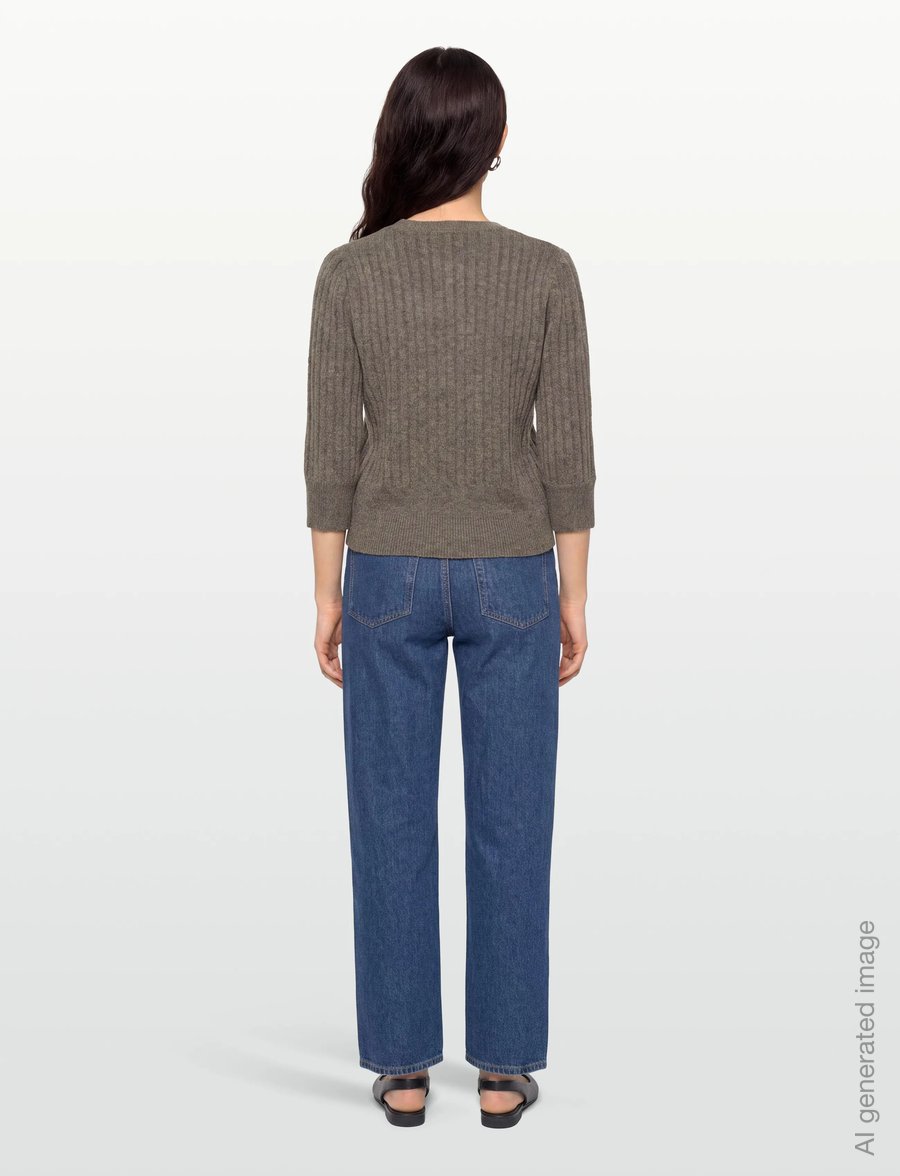 FREE/QUENT - FQHARA-PULLOVER - striktrøjer - morel melange - 4