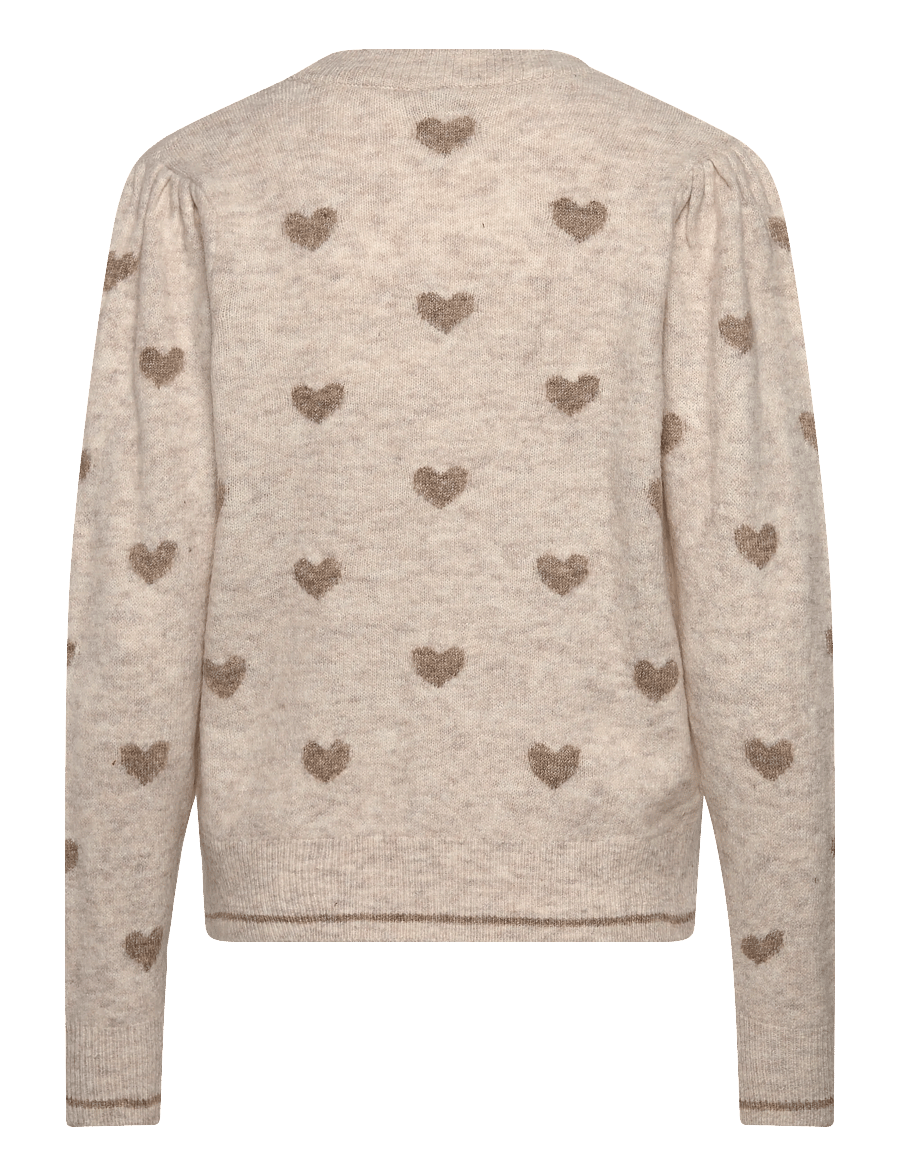 FREE/QUENT - FQFAITH-CARDIGAN - gilets - moonbeam mel w desert t mel - 2