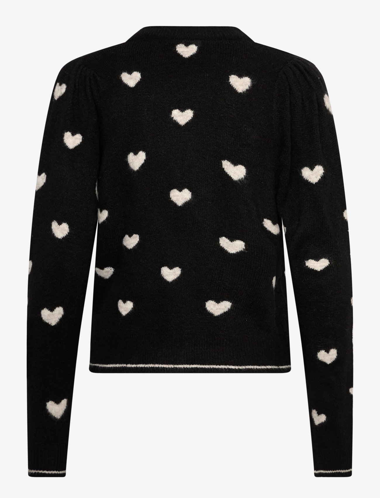 FREE/QUENT - FQFAITH-CARDIGAN - cardigans - black w. moonbeam melange - 1