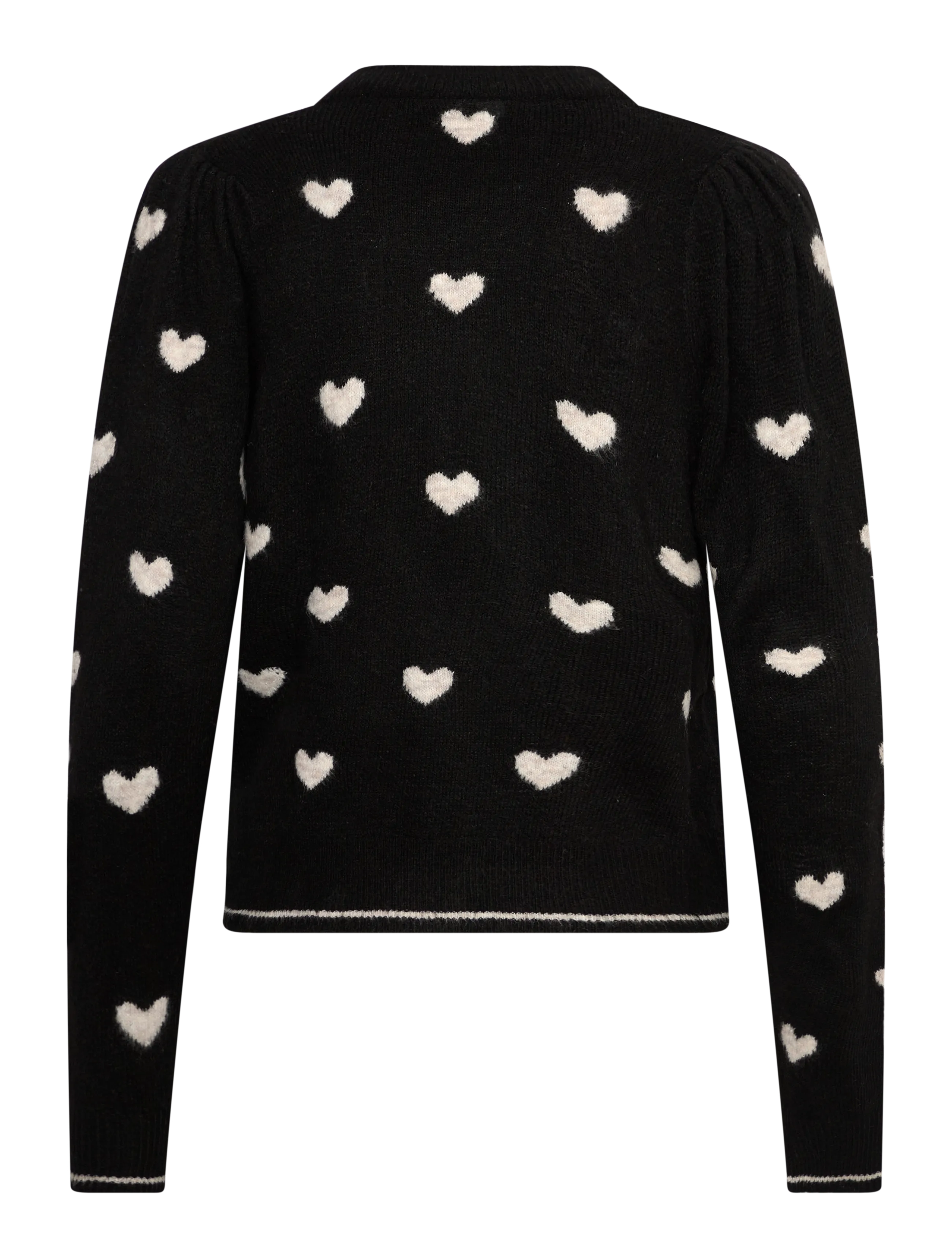FREE/QUENT - FQFAITH-CARDIGAN - cardigans - black w. moonbeam melange - 1