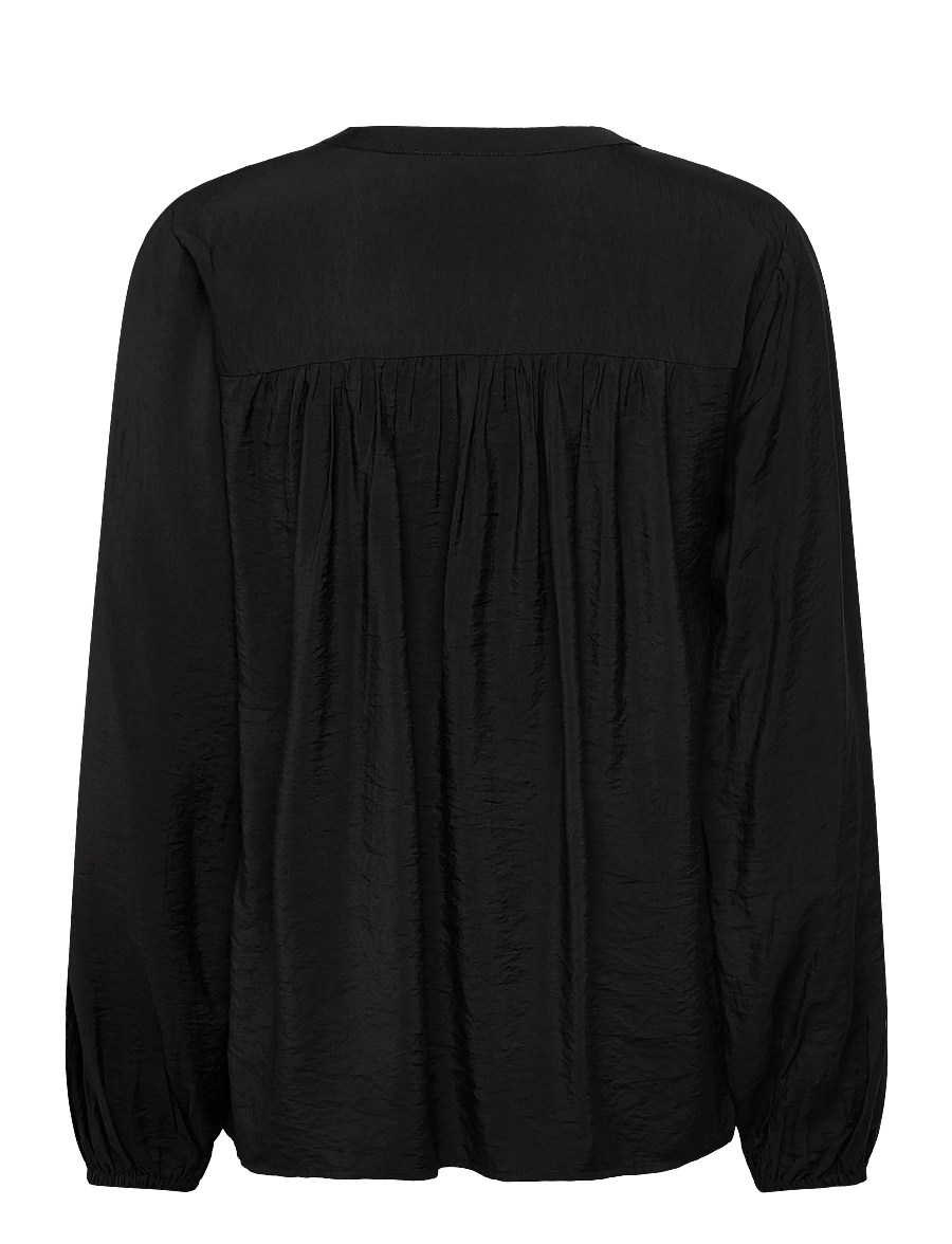 FREE/QUENT - Blouse - langärmelige blusen - black - 1