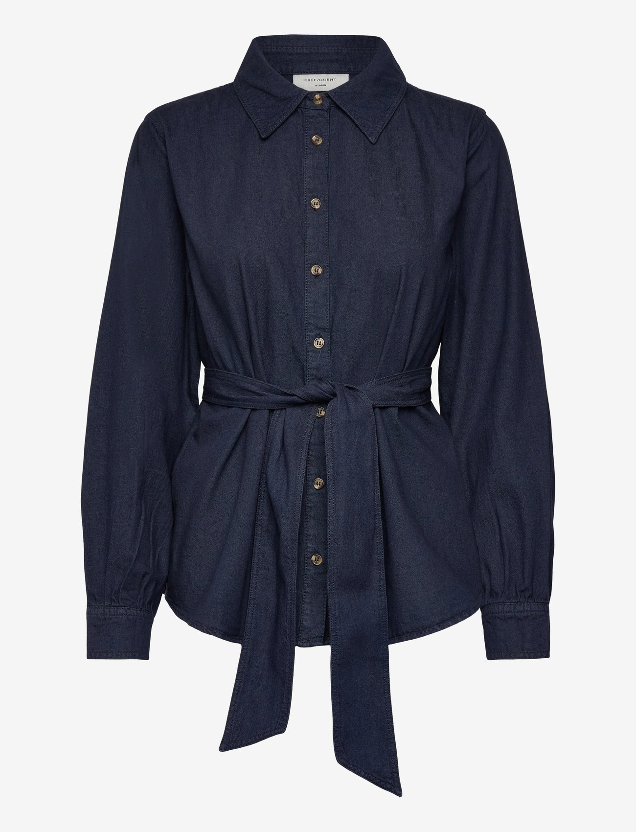 FREE/QUENT - FQLISEA-SHIRT - long-sleeved shirts - indigo blue denim - 0