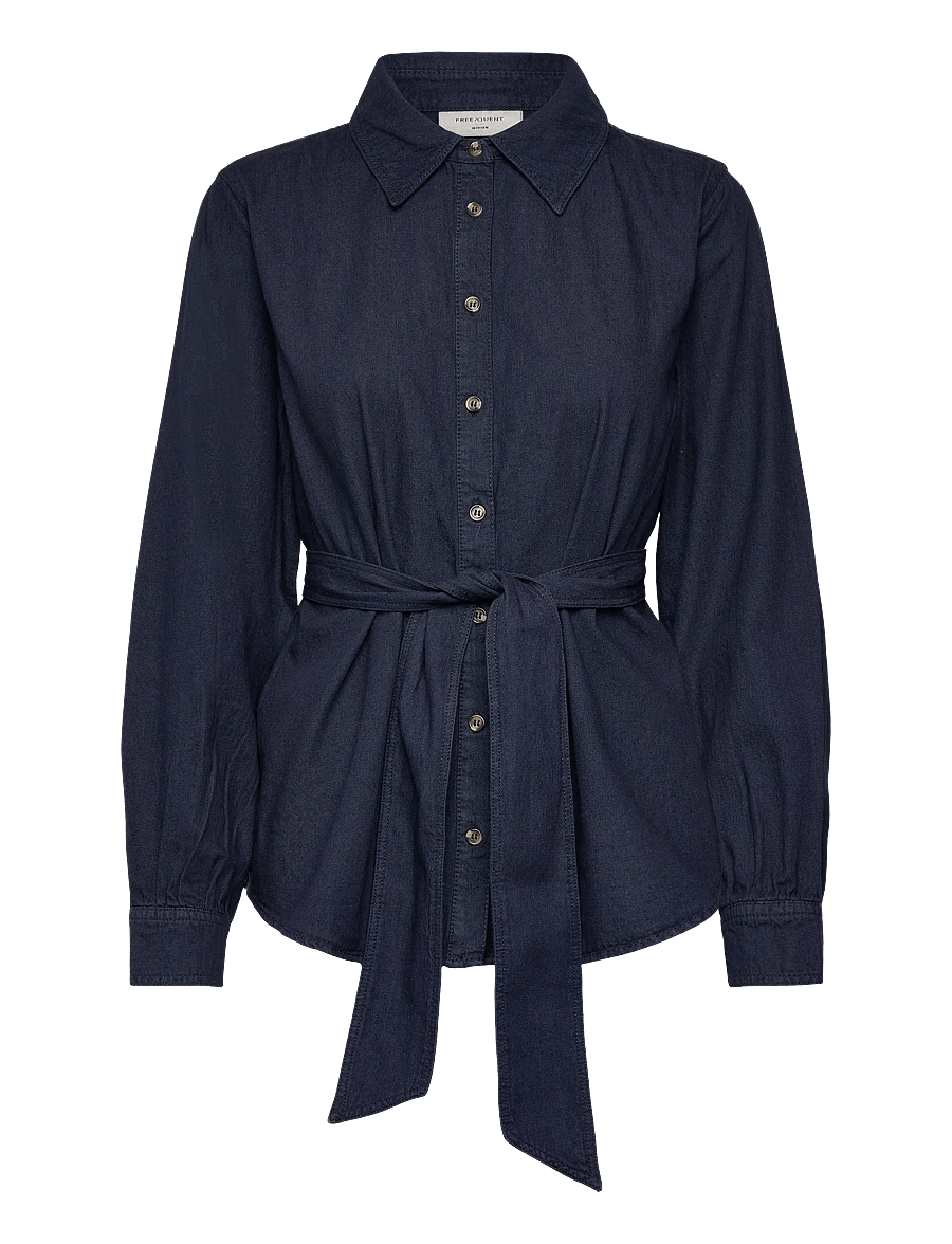 FREE/QUENT - FQLISEA-SHIRT - chemises à manches longues - indigo blue denim - 0