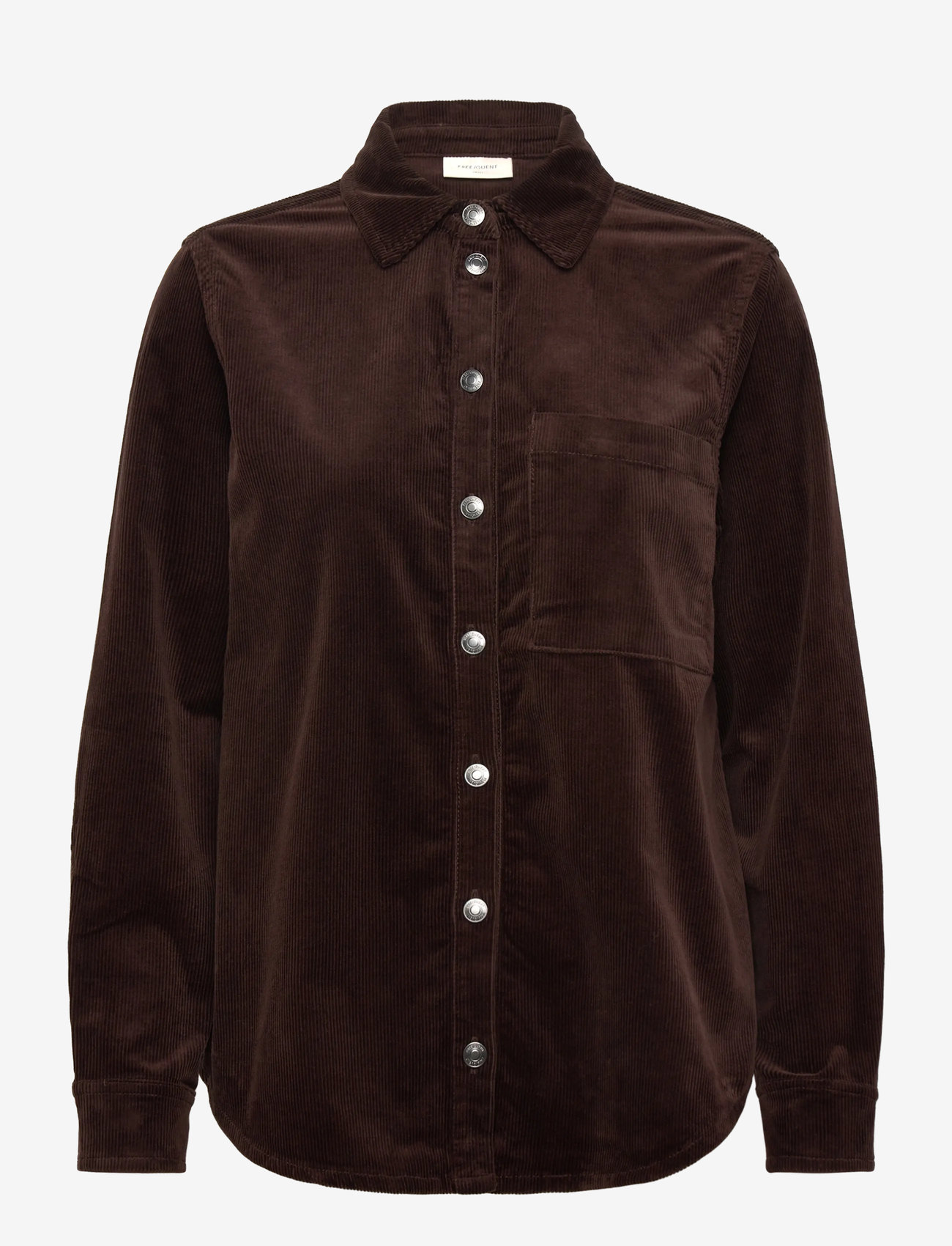 FREE/QUENT - Shirt  - langærmede skjorter - coffee bean - 0