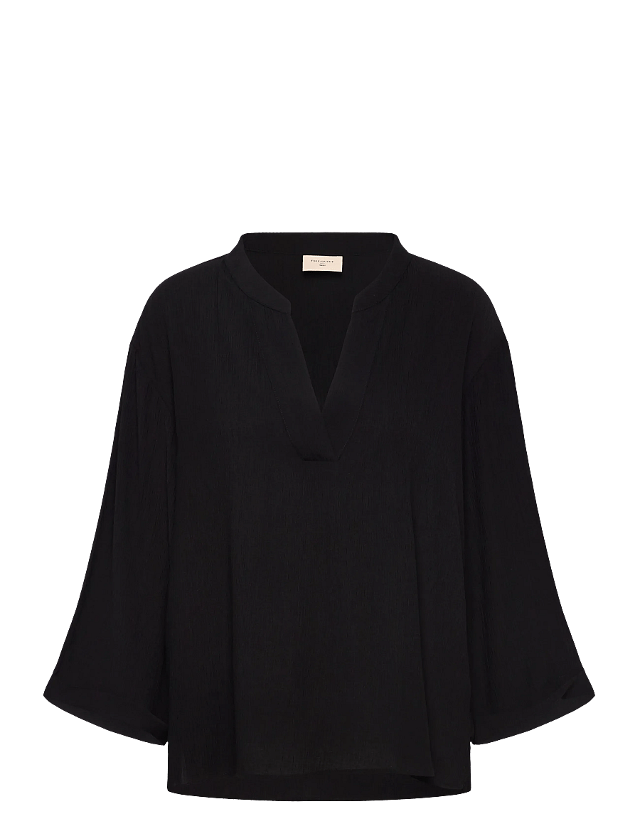 FREE/QUENT - FQLAGUNA-BLOUSE - langærmede bluser - black - 0