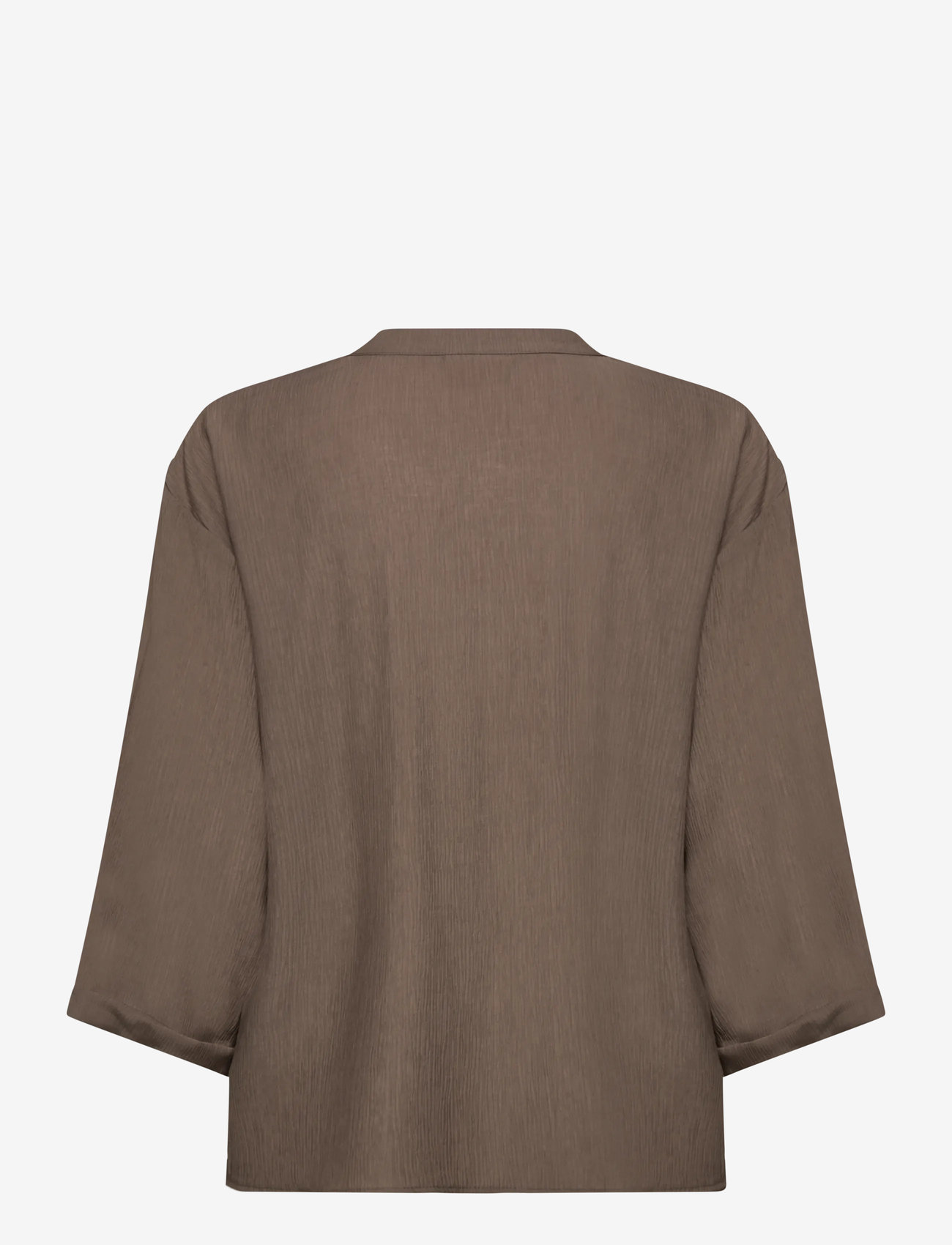 FREE/QUENT - Blouse from Freequent in a light material with a beautiful texture. The blouse h - langärmlige blusen - morel - 1