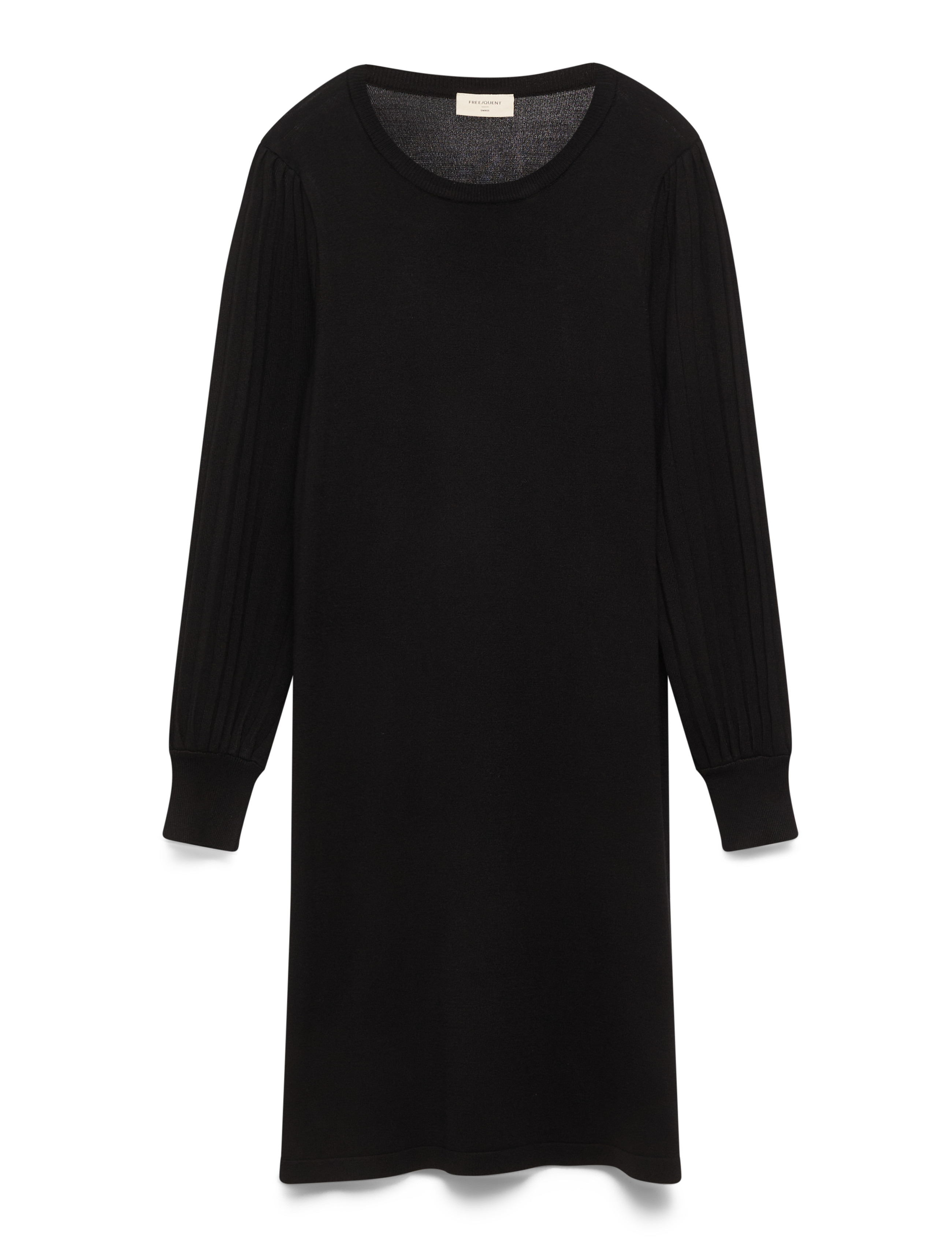 FREE/QUENT Dress from Freequent in a soft, fine-knit material. The dress has a simple silho - Strikkjoler - BLACK / black
