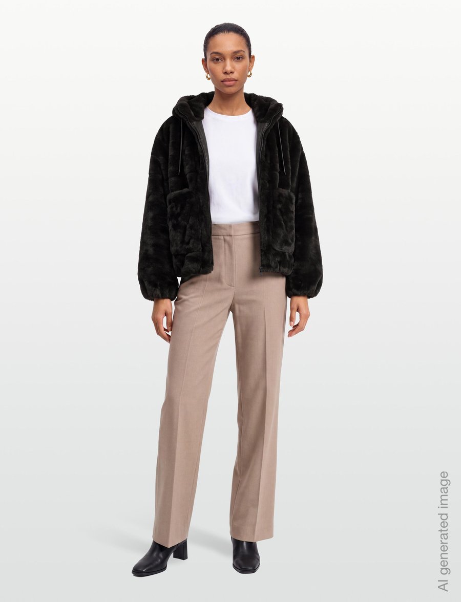 FREE/QUENT - FQFONY-JACKET - faux fur jakker - mole - 0
