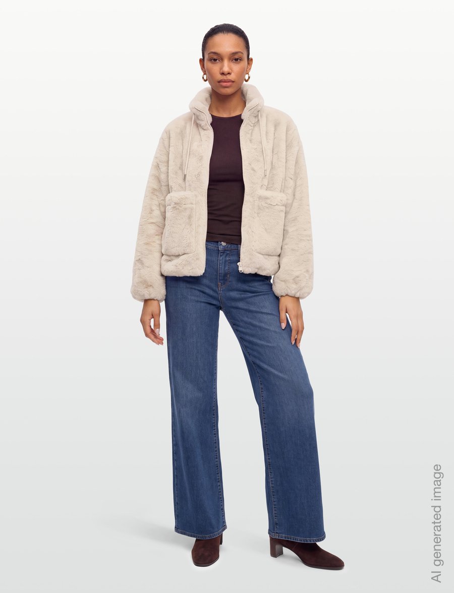 FREE/QUENT - FQFONY-JACKET - kunstpelz - moonbeam - 0