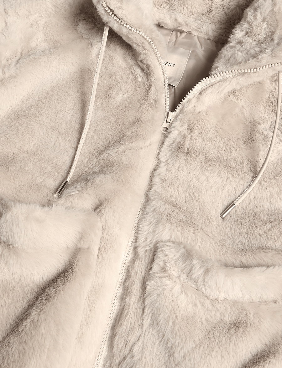 FREE/QUENT - FQFONY-JACKET - faux fur - moonbeam - 2