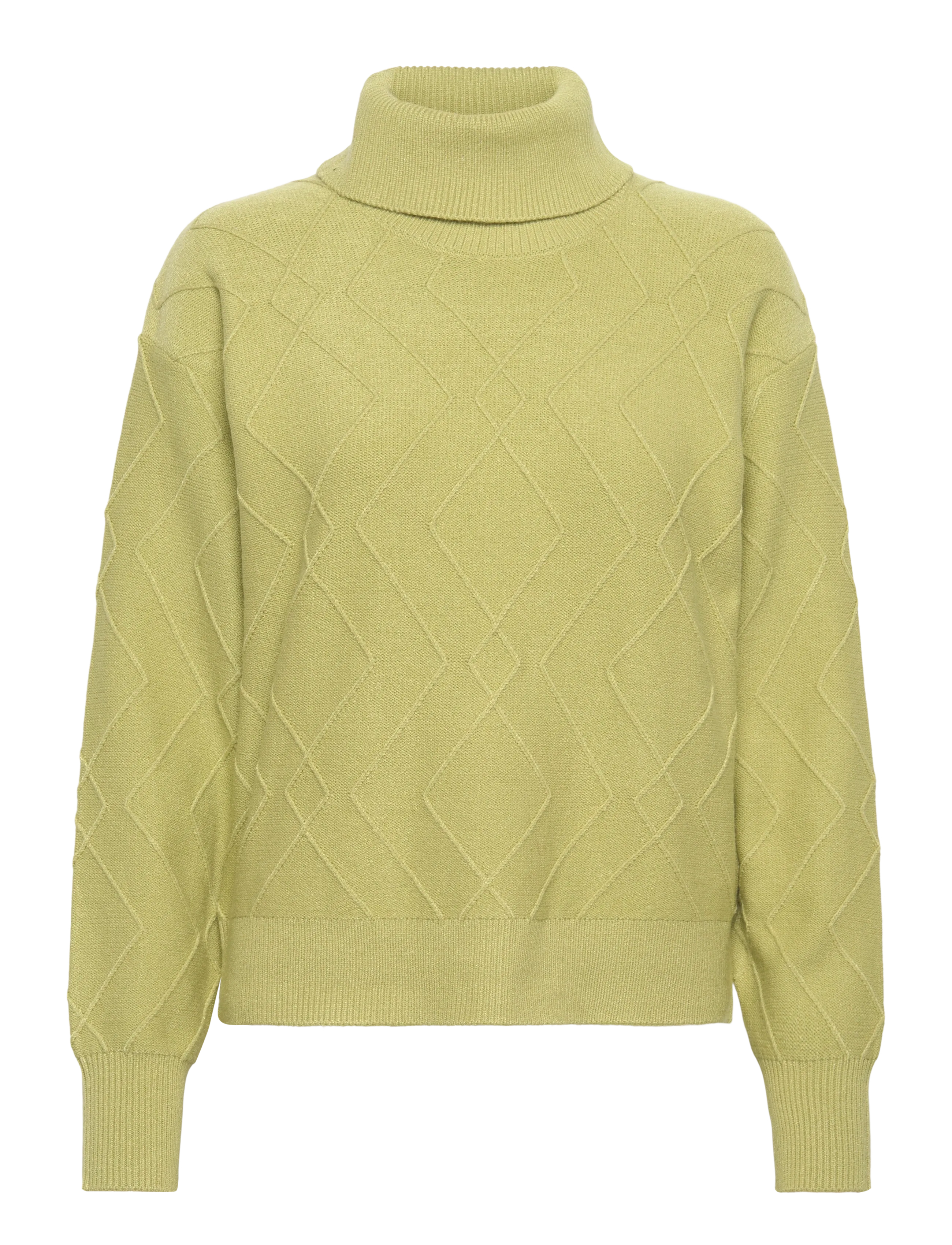 FREE/QUENT Pullover from Freequent in a soft, knitted material with a lovely pattern. The p - Tøj - FERN / green