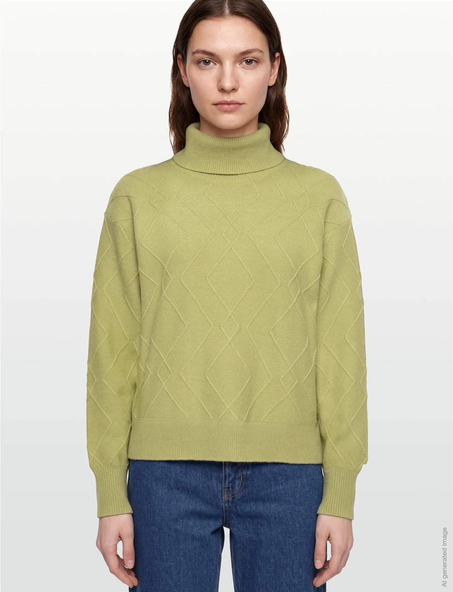 FREE/QUENT - Pullover from Freequent in a soft, knitted material with a lovely pattern. The p - pullover - fern - 3