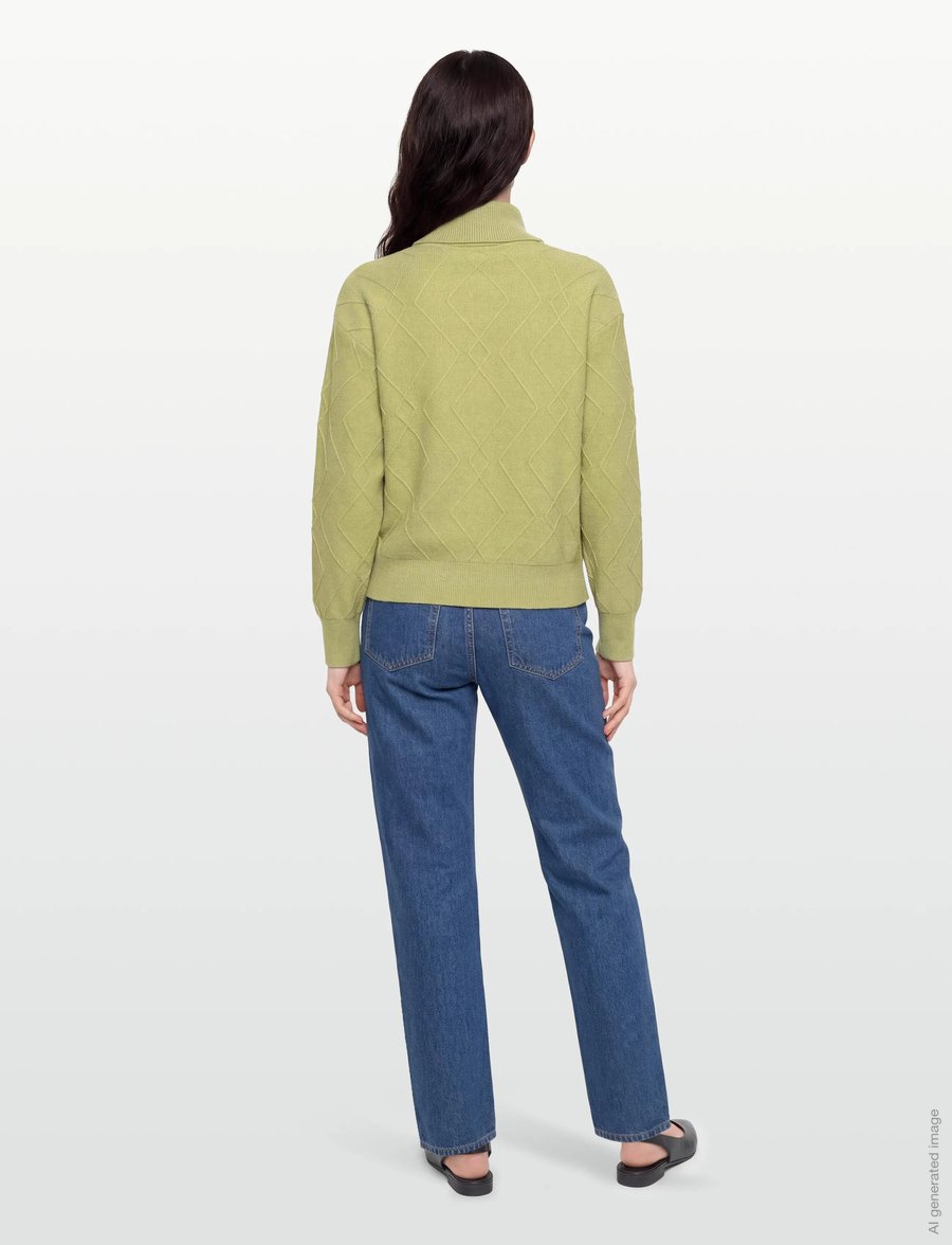 FREE/QUENT - Pullover from Freequent in a soft, knitted material with a lovely pattern. The p - pullover - fern - 4
